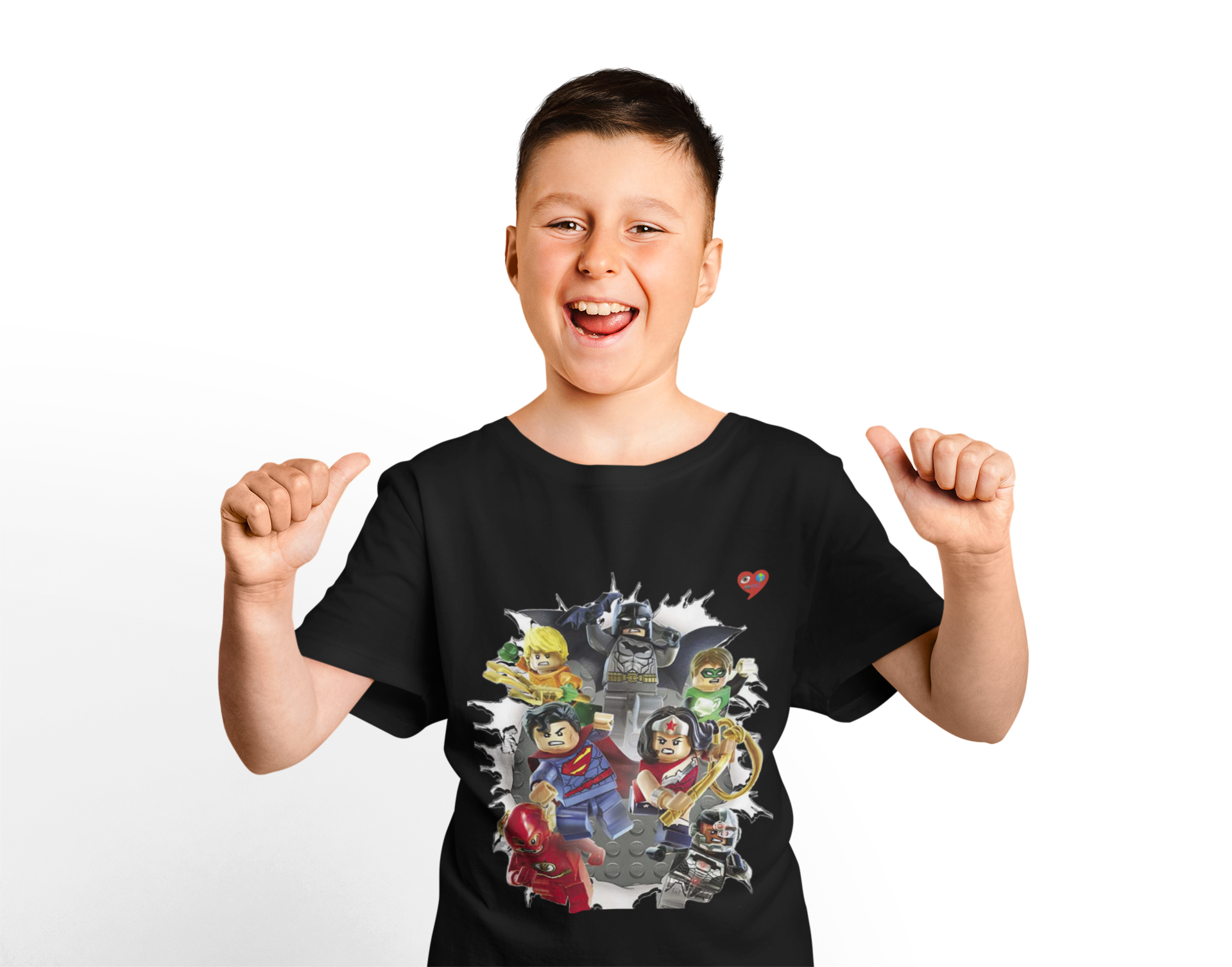 Kids Superhero Collage T-Shirt — Cartoon Heroes Graphic Tee product thumbnail image Kids Superhero Collage T-Shirt — Cartoon Heroes Graphic Tee product thumbnail image