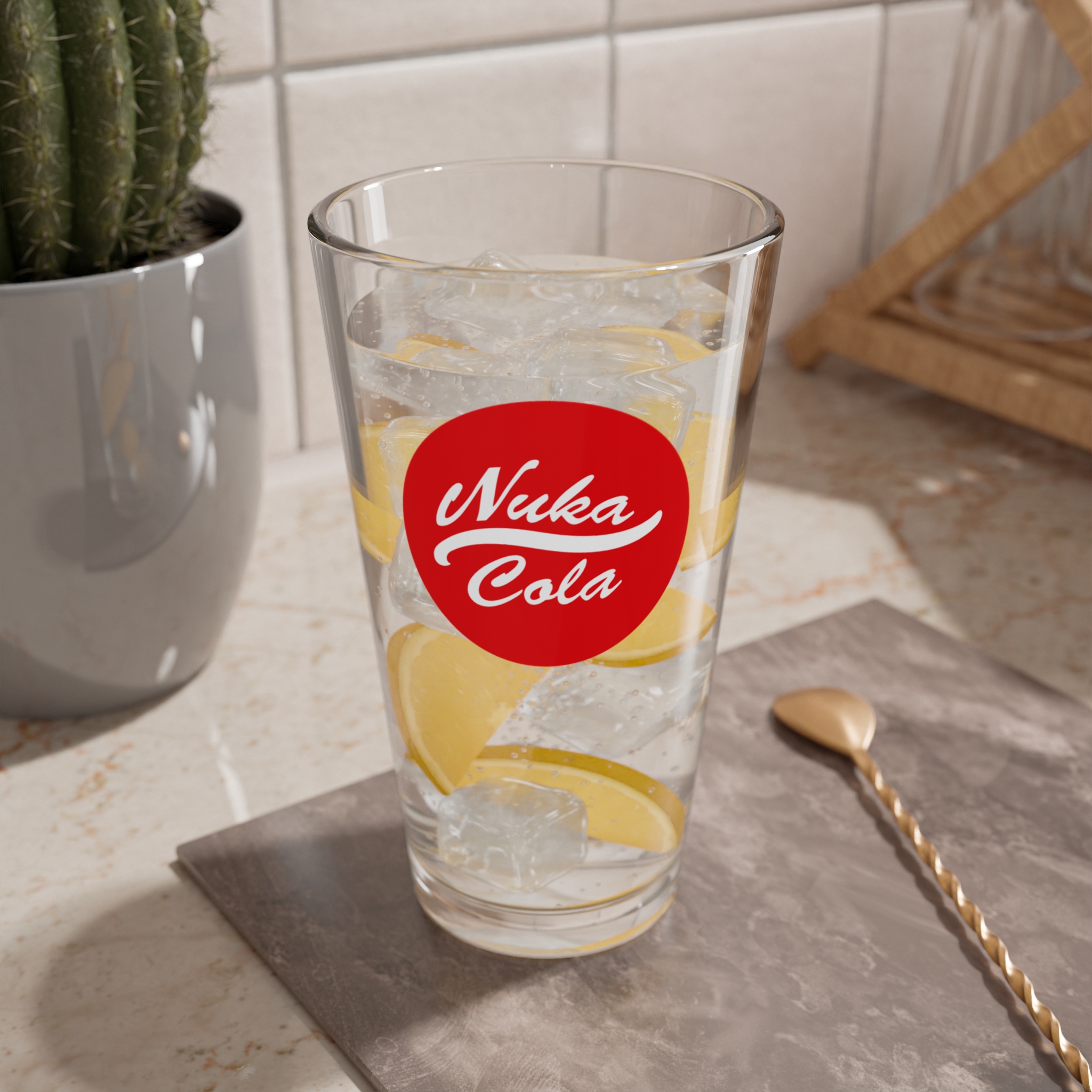 Nuka-Cola Pint Glass - Fallout | 16oz Gamer Drinking Glass product thumbnail image