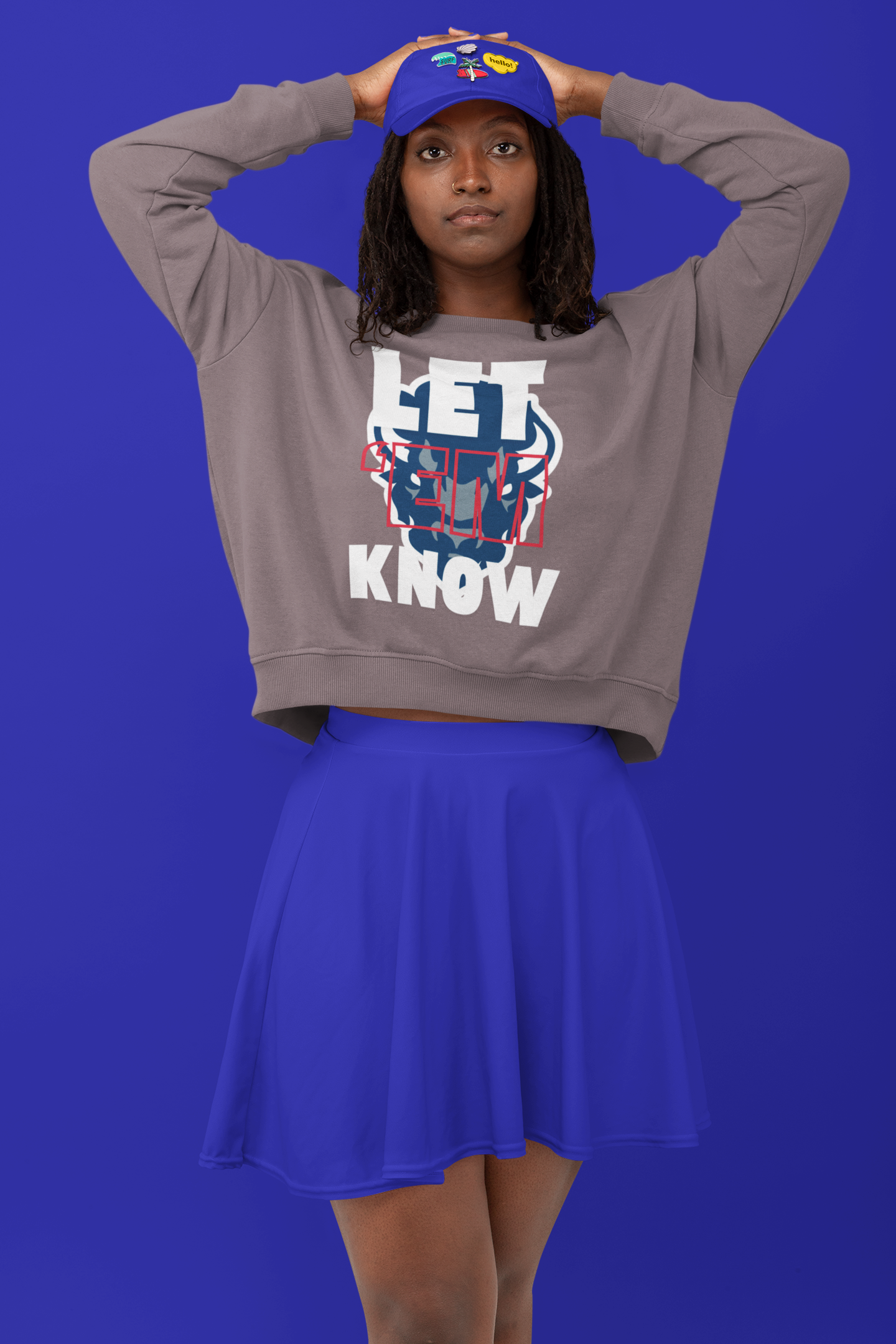 'Let 'Em Know'  Cropped Sweatshirt