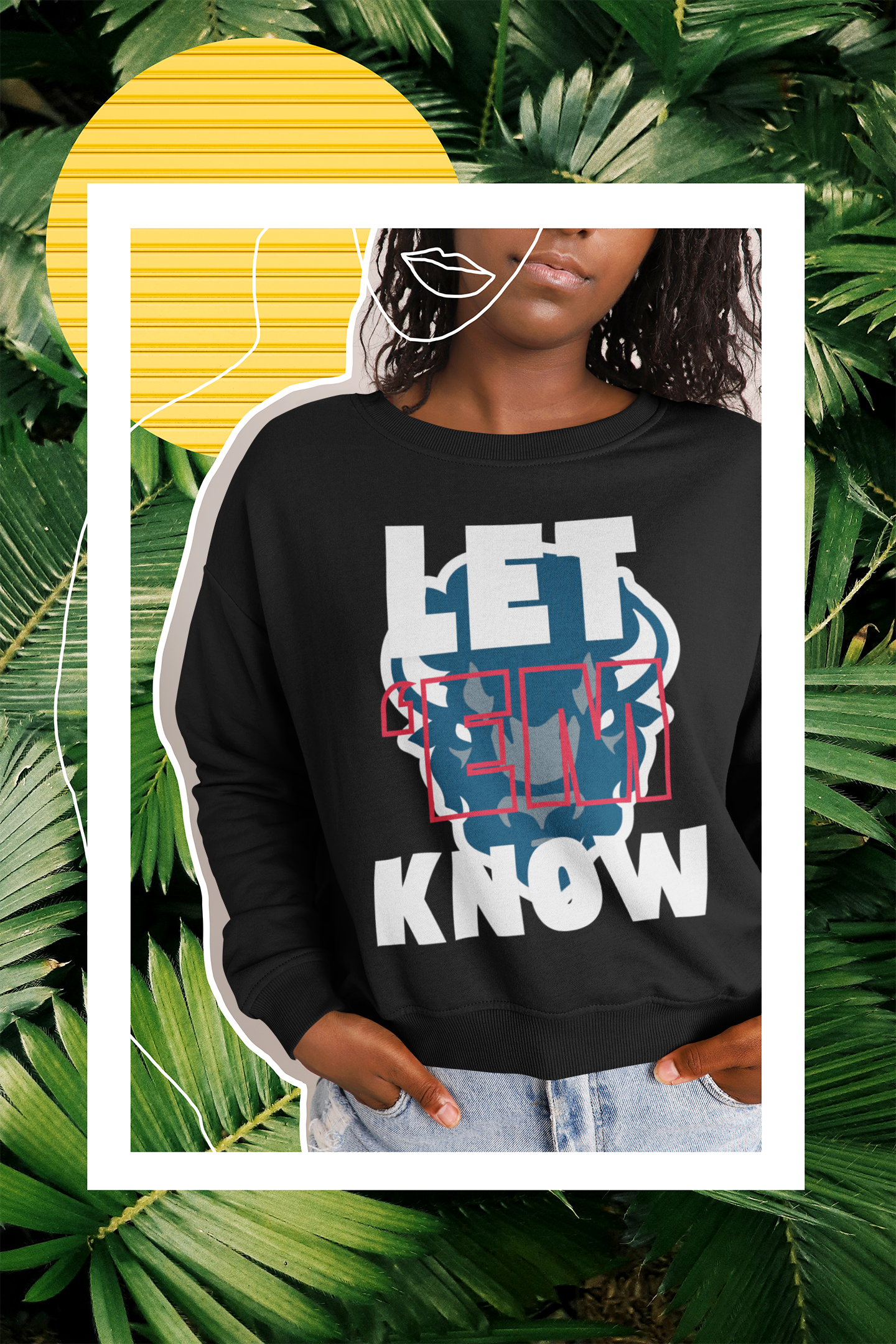 'Let 'Em Know' Cropped Sweatshirt product thumbnail image 'Let 'Em Know' Cropped Sweatshirt product thumbnail image