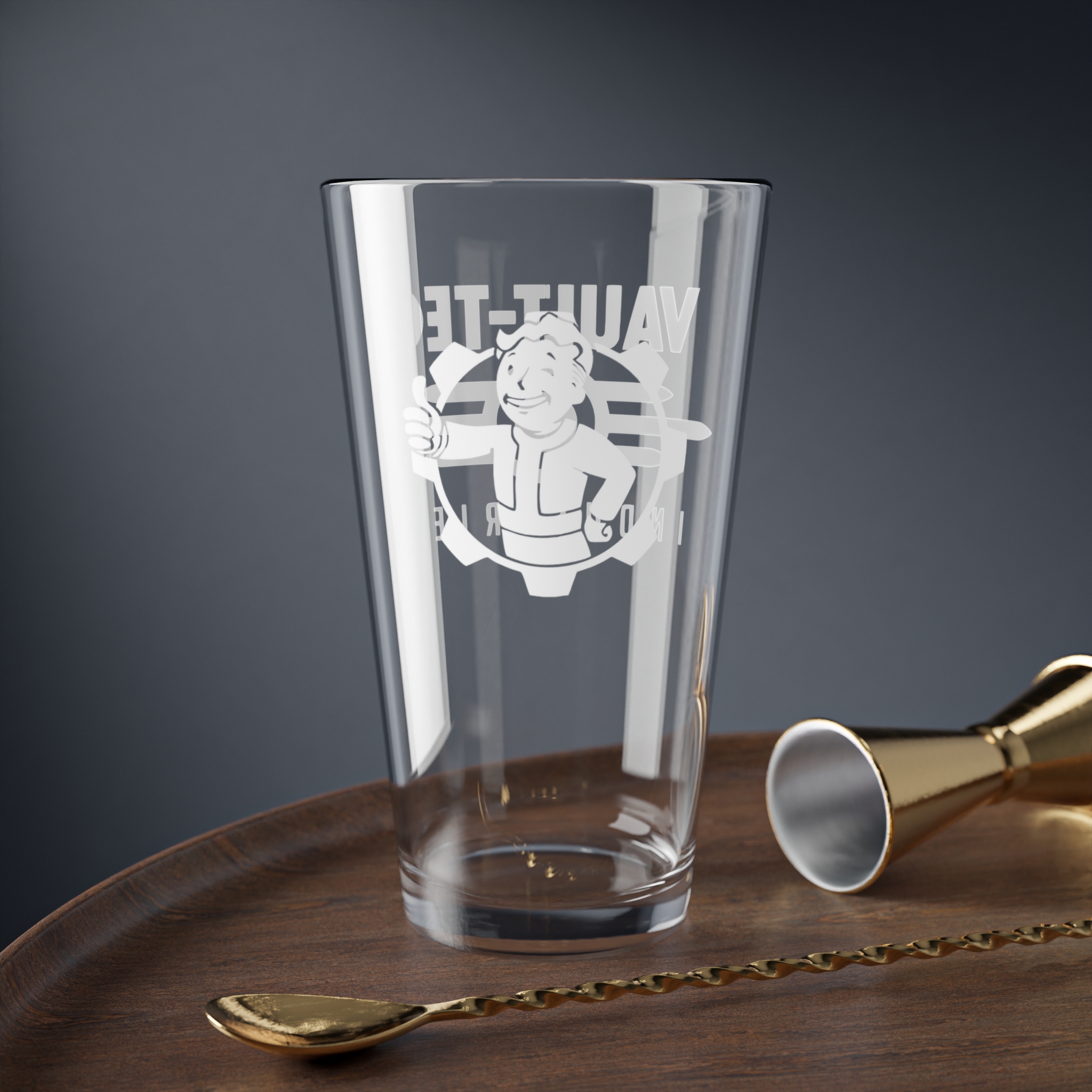 Vault-Tech Pint Glass - Fallout | 16oz Gamer Drinking Glass