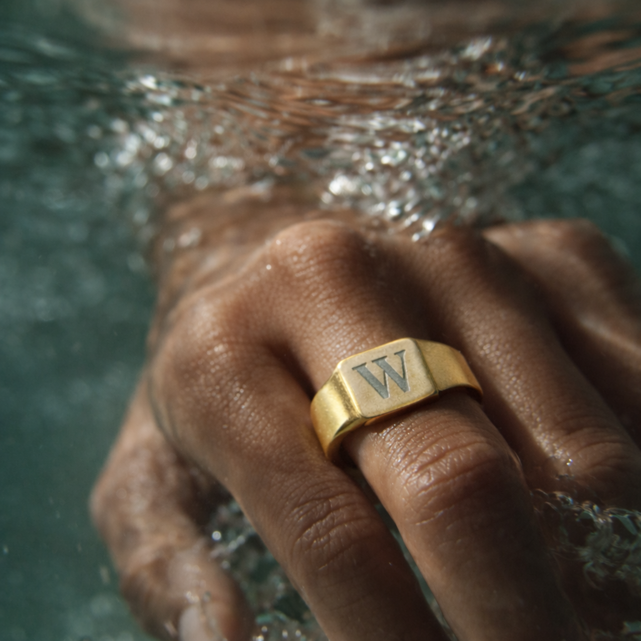 SS '26 WISER 18K Gold Plated Square Signet Ring product thumbnail image SS '26 WISER 18K Gold Plated Square Signet Ring product thumbnail image