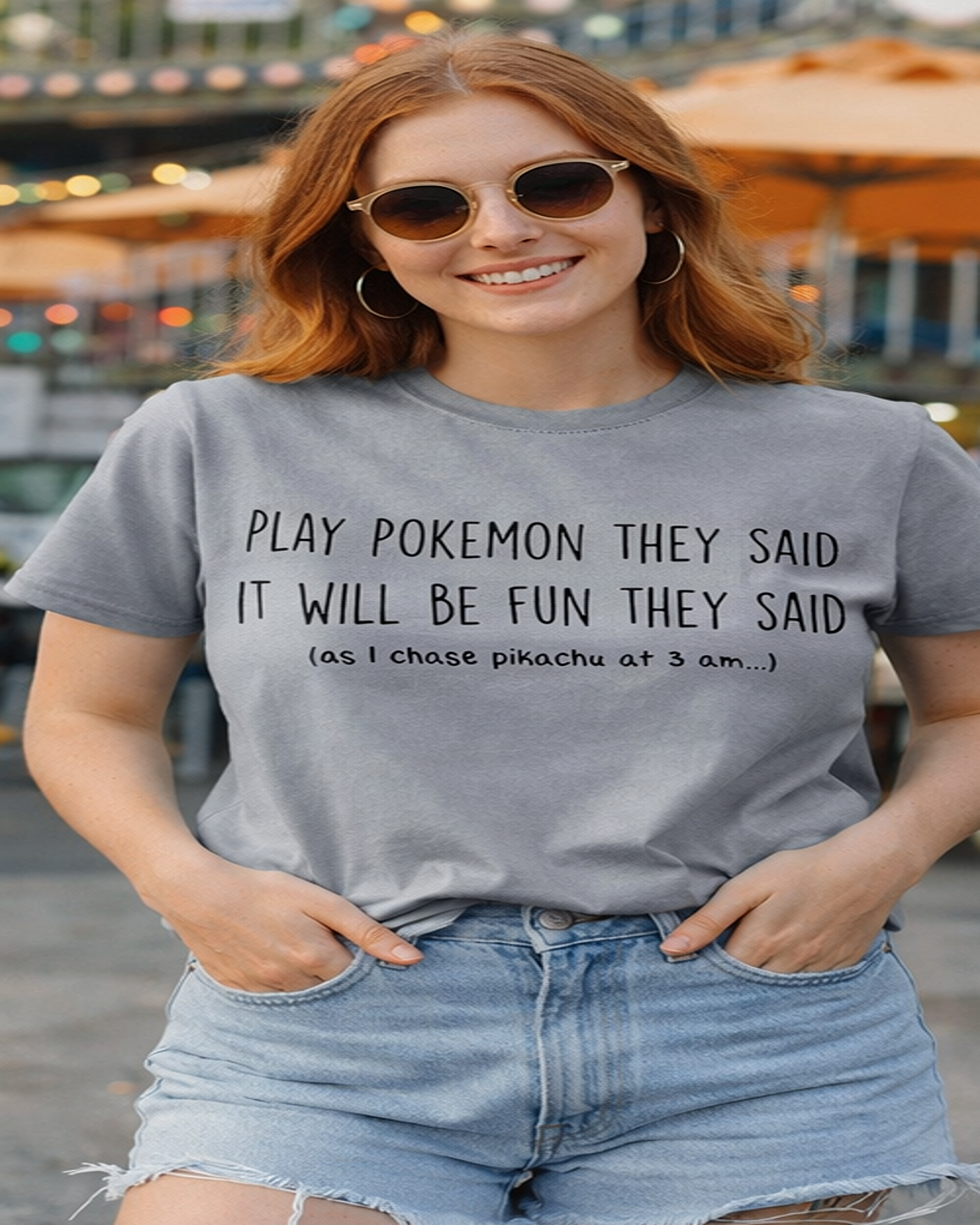 Play Poke'mon They Said Funny Shirt Comfort Colors 1717 Gamer Graphic Tee