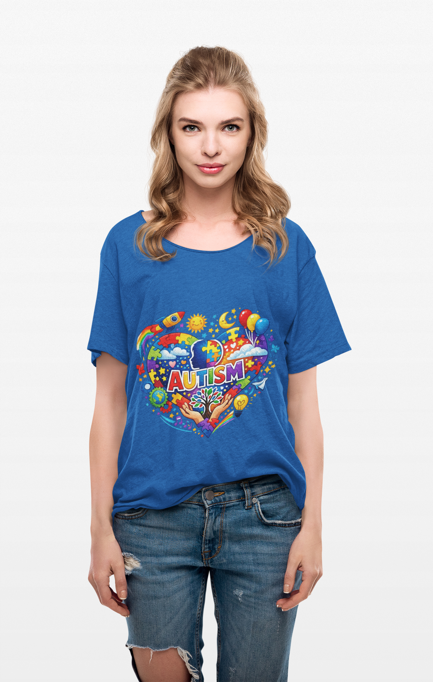 Unisex Autism Awareness Heart T-Shirt product thumbnail image Unisex Autism Awareness Heart T-Shirt product thumbnail image