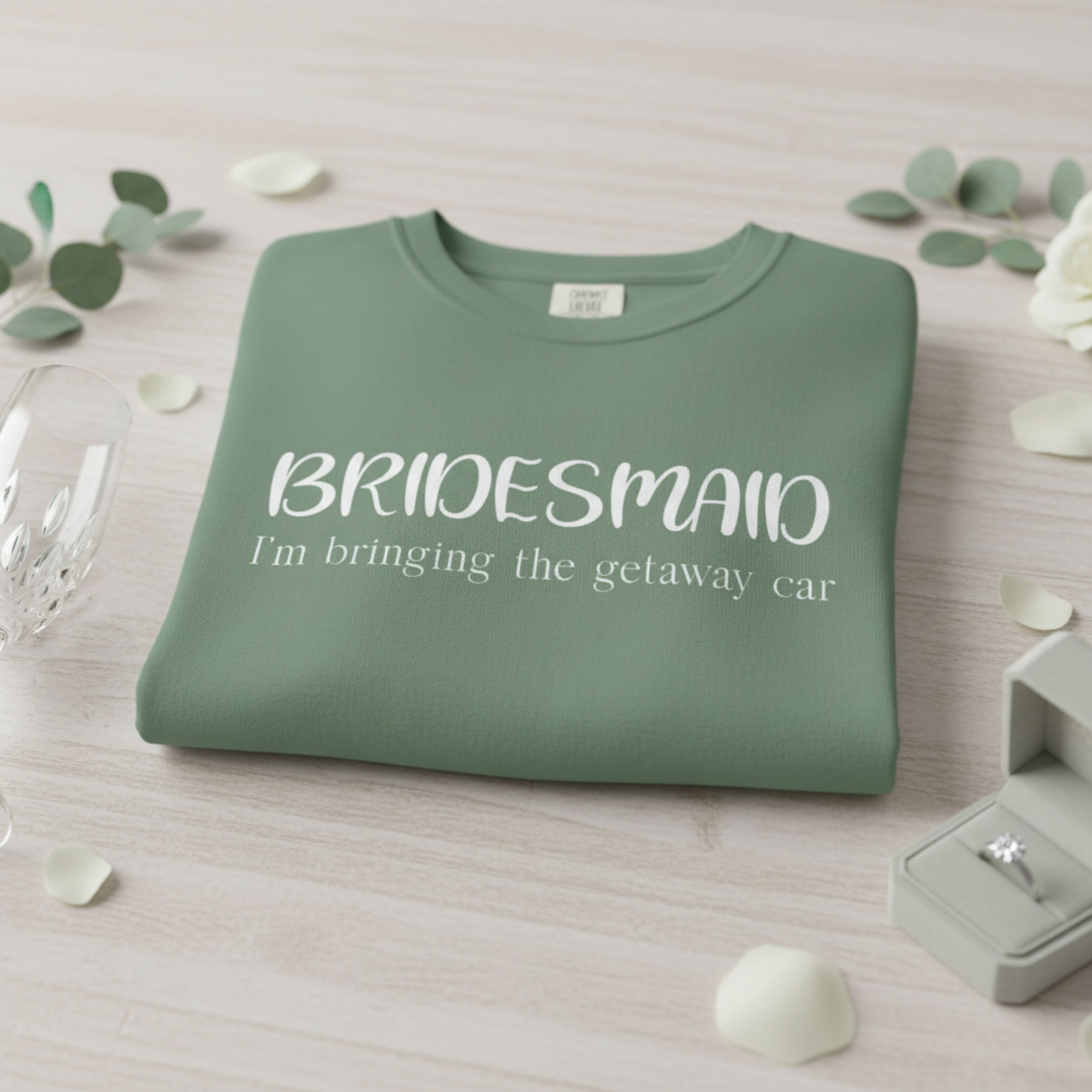 Bachelorette Bridesmaid T‑Shirt - I'm bringing the getaway car product thumbnail image Bachelorette Bridesmaid T‑Shirt - I'm bringing the getaway car product thumbnail image