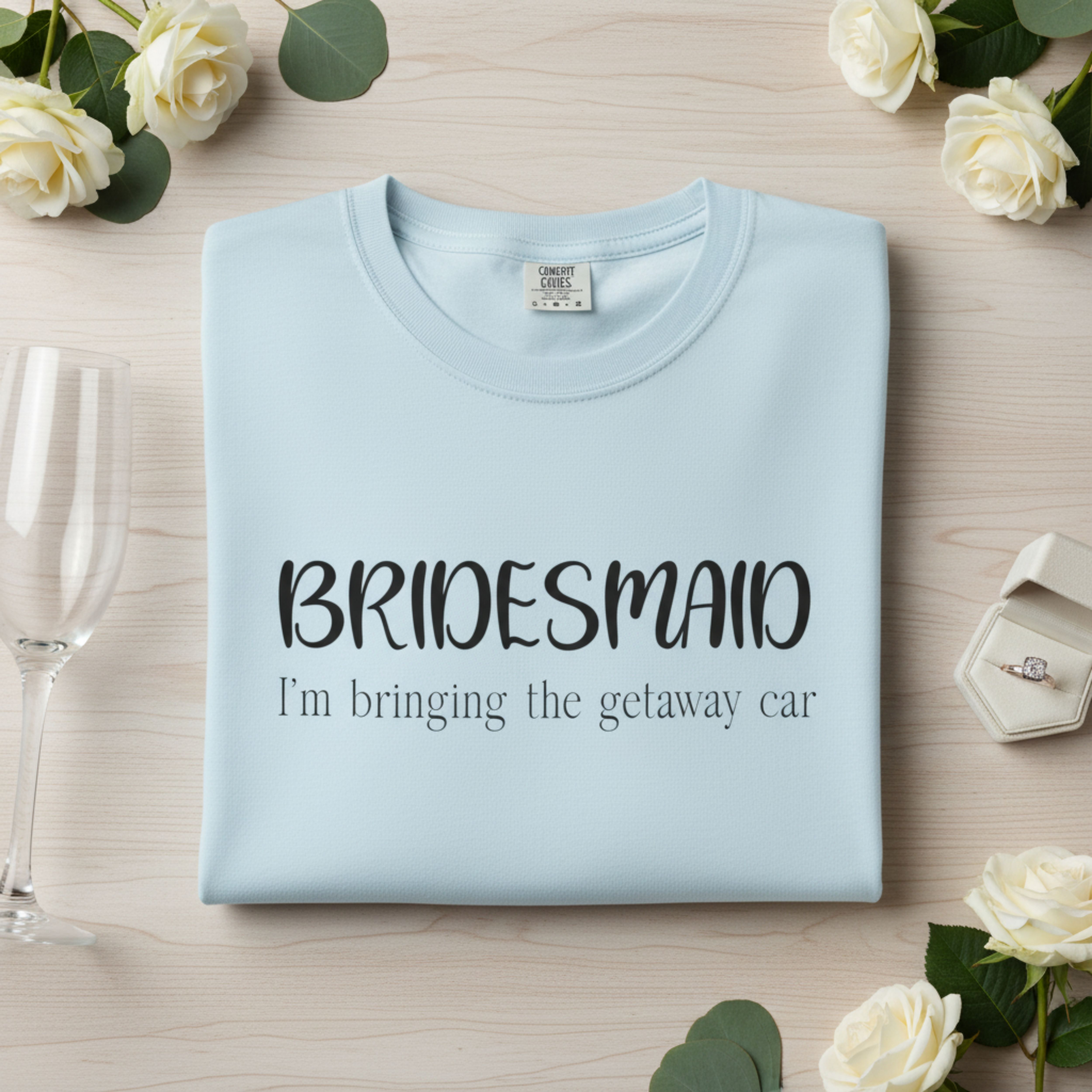 Bachelorette Bridesmaid T‑Shirt - I'm bringing the getaway car product thumbnail image Bachelorette Bridesmaid T‑Shirt - I'm bringing the getaway car product thumbnail image