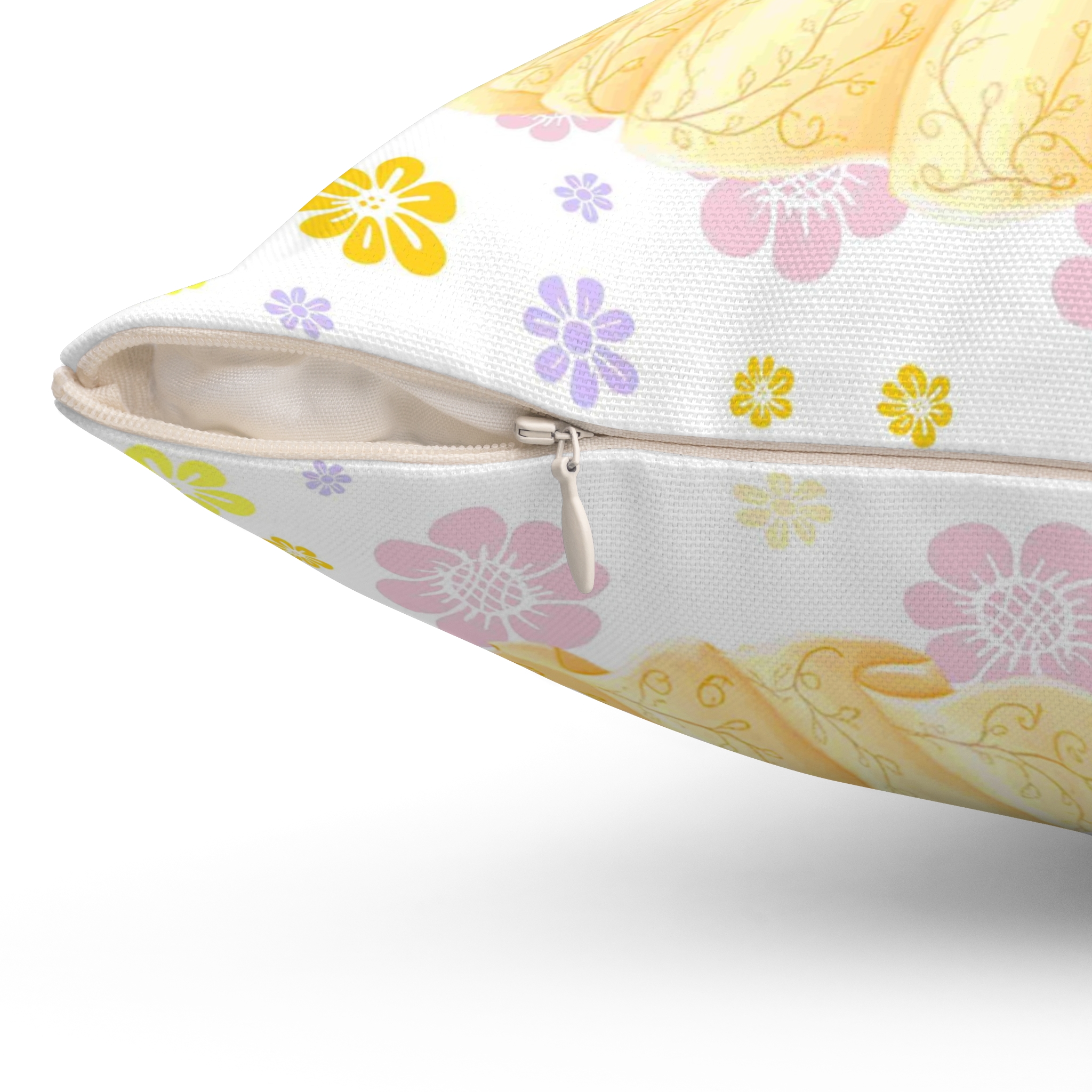 The Princess Collection Yellow Gown Throw Pillow— Yellow Gown Decorative Couch Cushion for Girls’ Room product thumbnail image