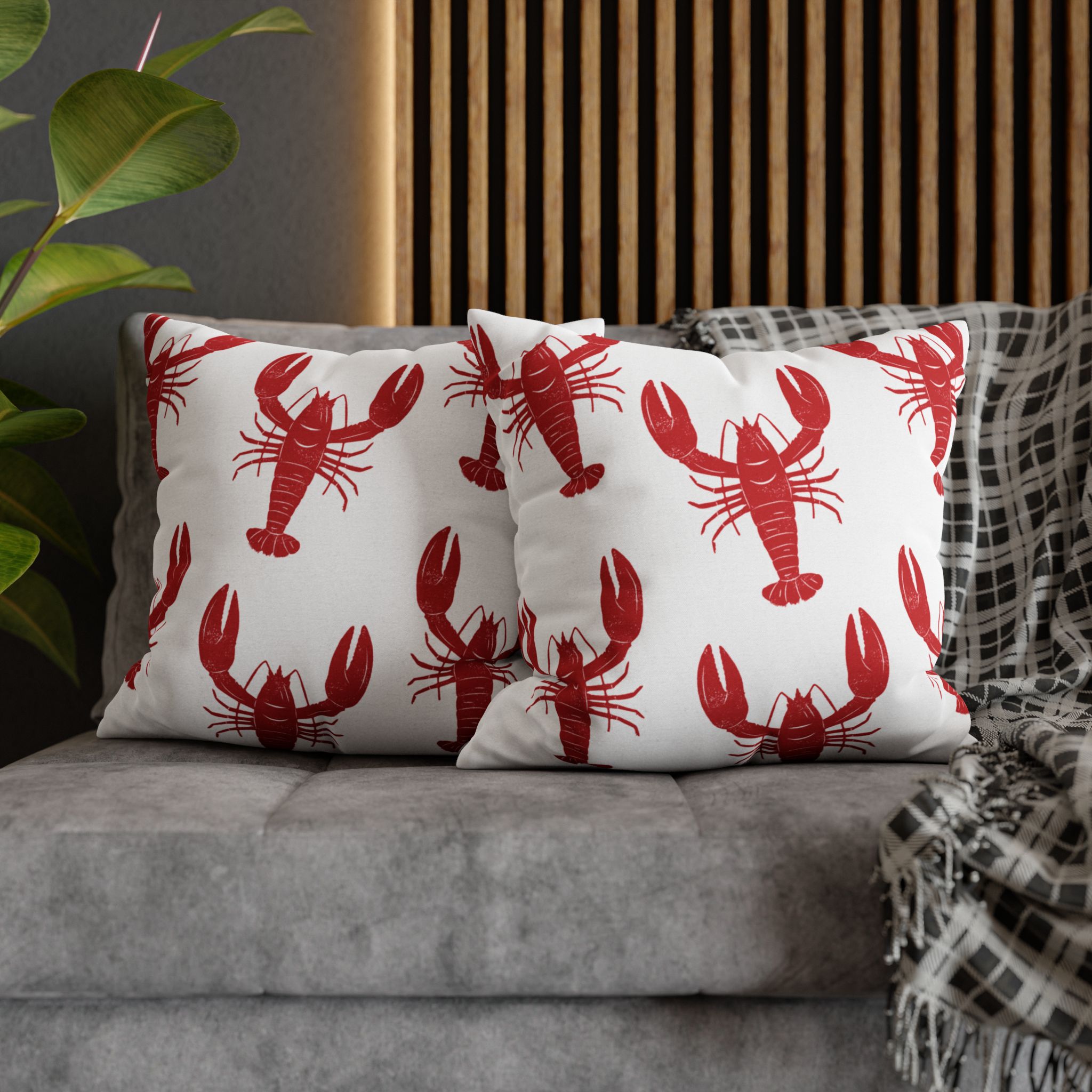 Red Lobster Coastal Cottage Pillows Pillows, 4 sizes product thumbnail image