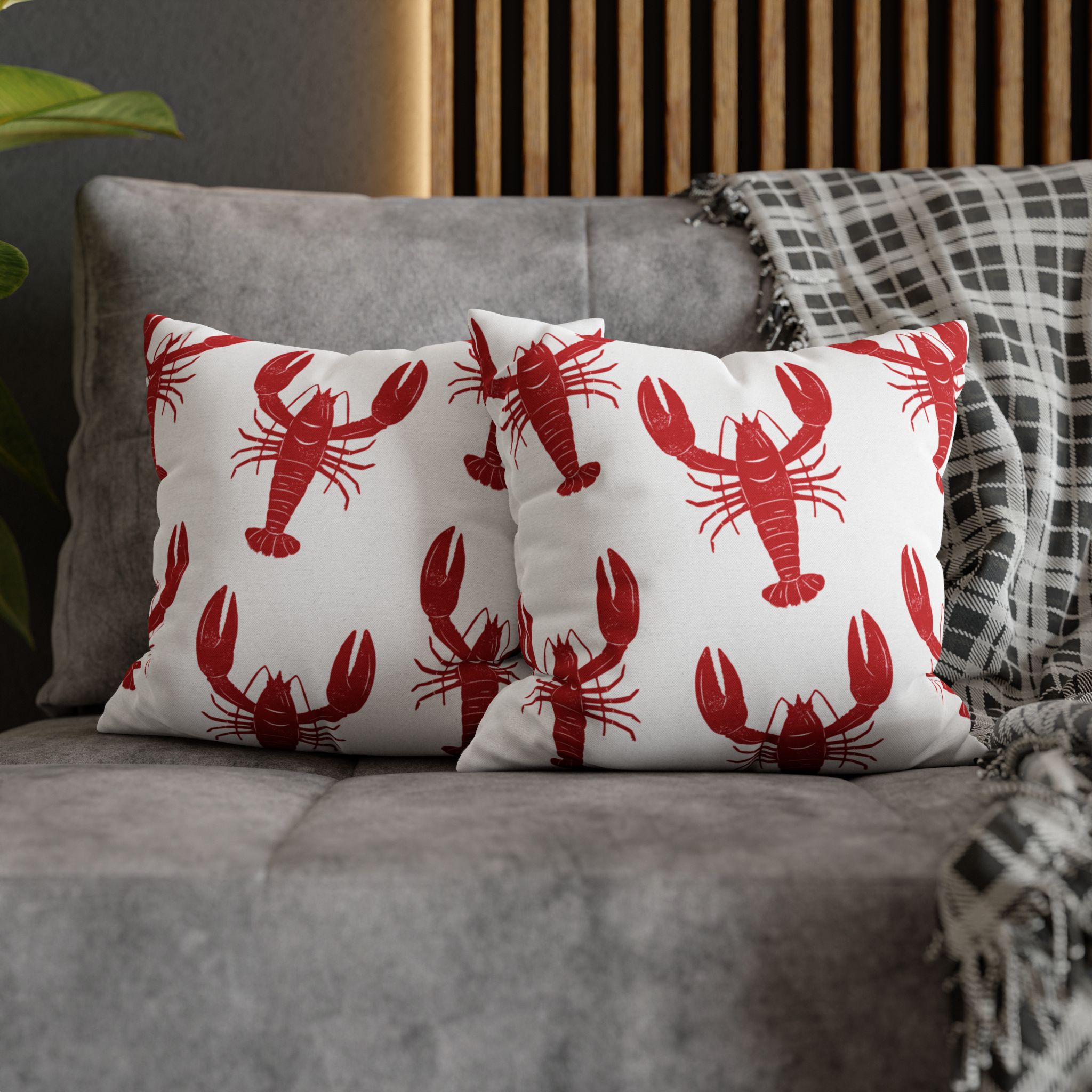 Red Lobster Coastal Cottage Pillows Pillows, 4 sizes product thumbnail image