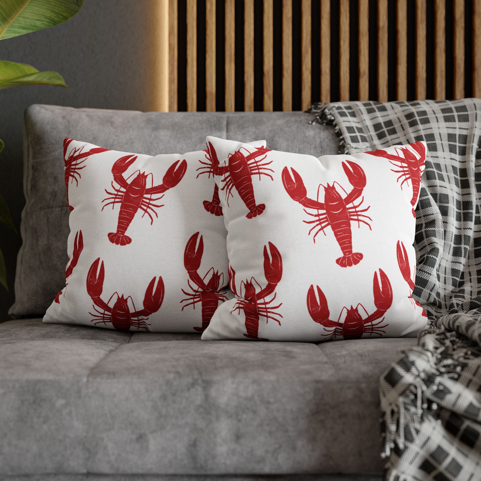 Red Lobster Coastal Cottage Pillows Pillows, 4 sizes product thumbnail image