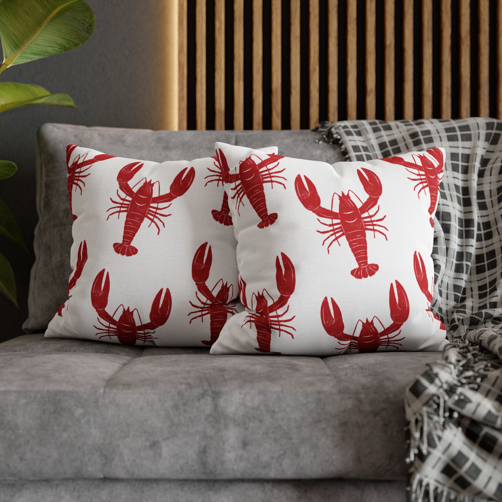 Red Lobster Coastal Cottage Pillows Pillows, 4 sizes product thumbnail image