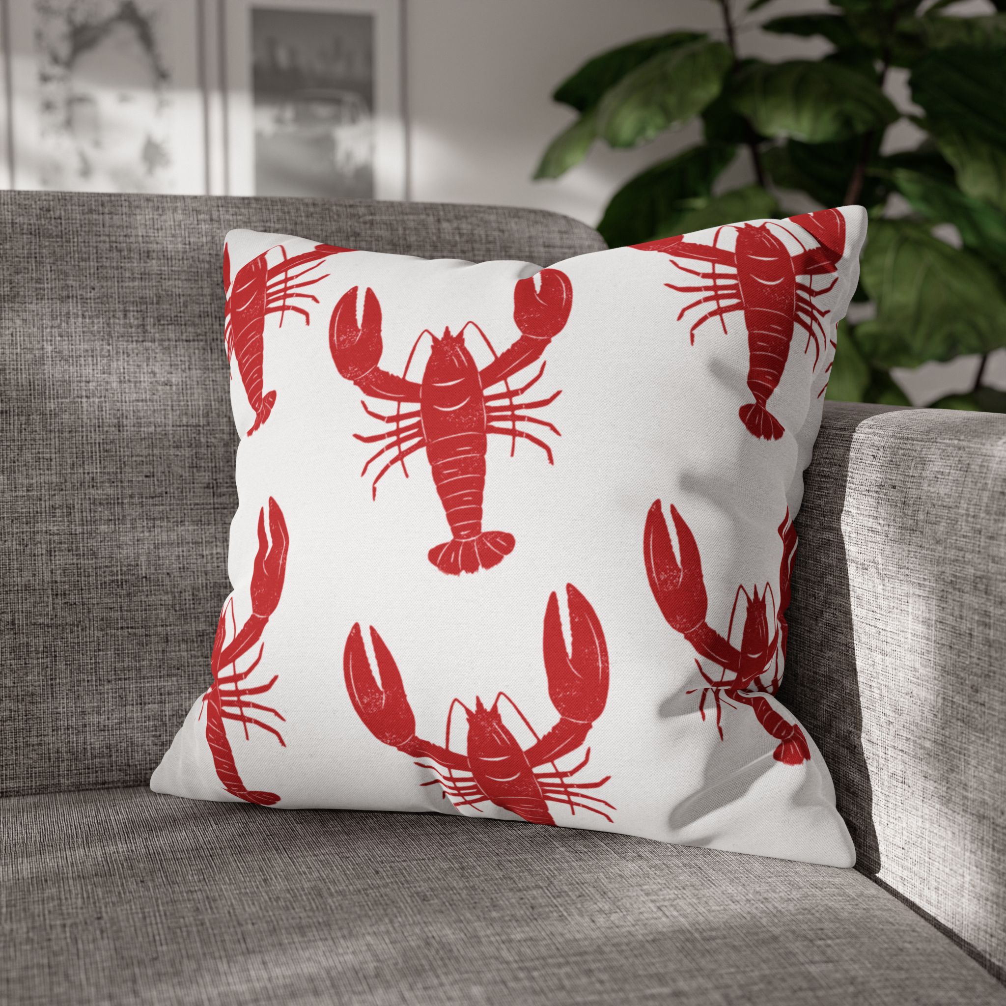 Red Lobster Coastal Cottage Pillows Pillows, 4 sizes product thumbnail image