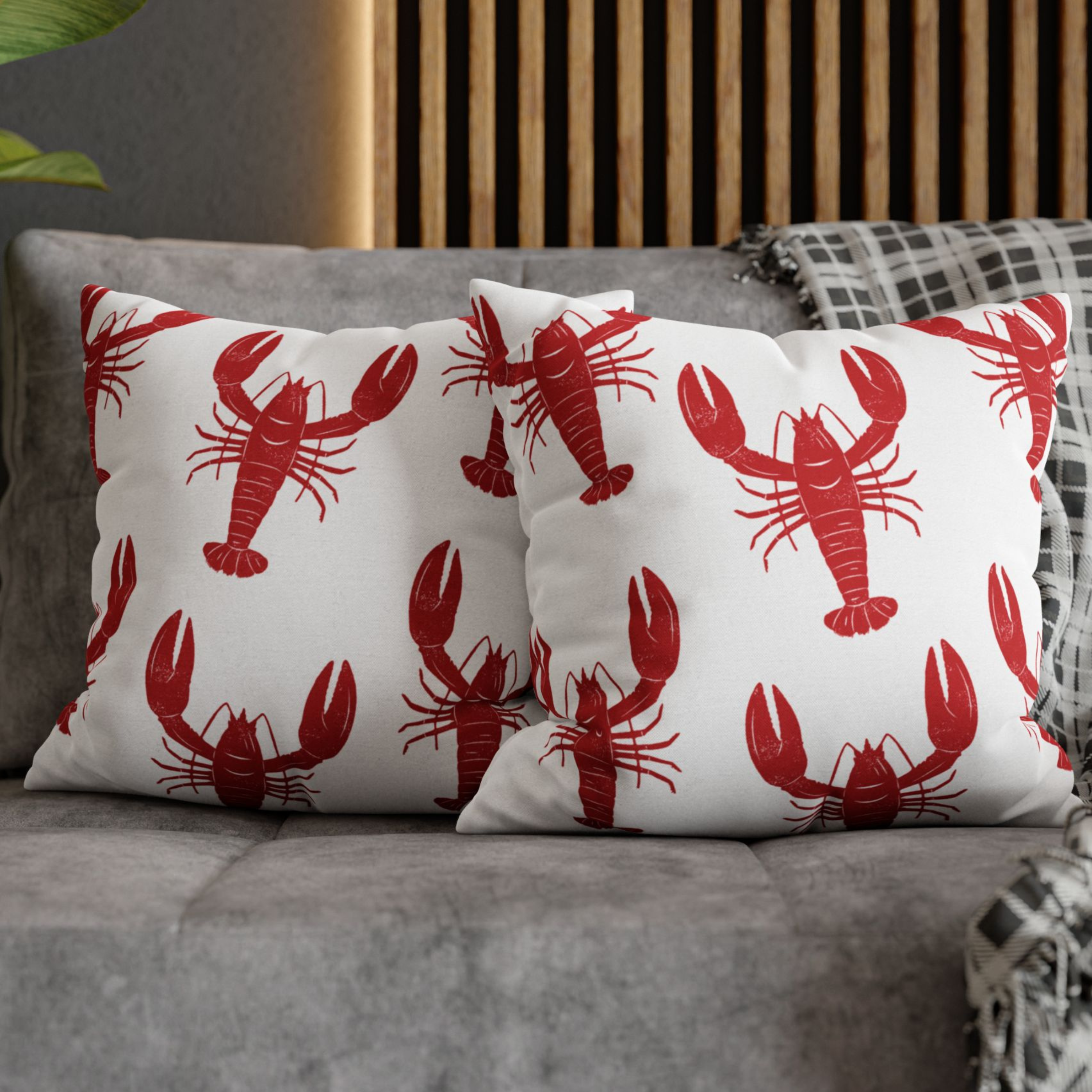 Red Lobster Coastal Cottage Pillows Pillows, 4 sizes product thumbnail image Red Lobster Coastal Cottage Pillows Pillows, 4 sizes product thumbnail image