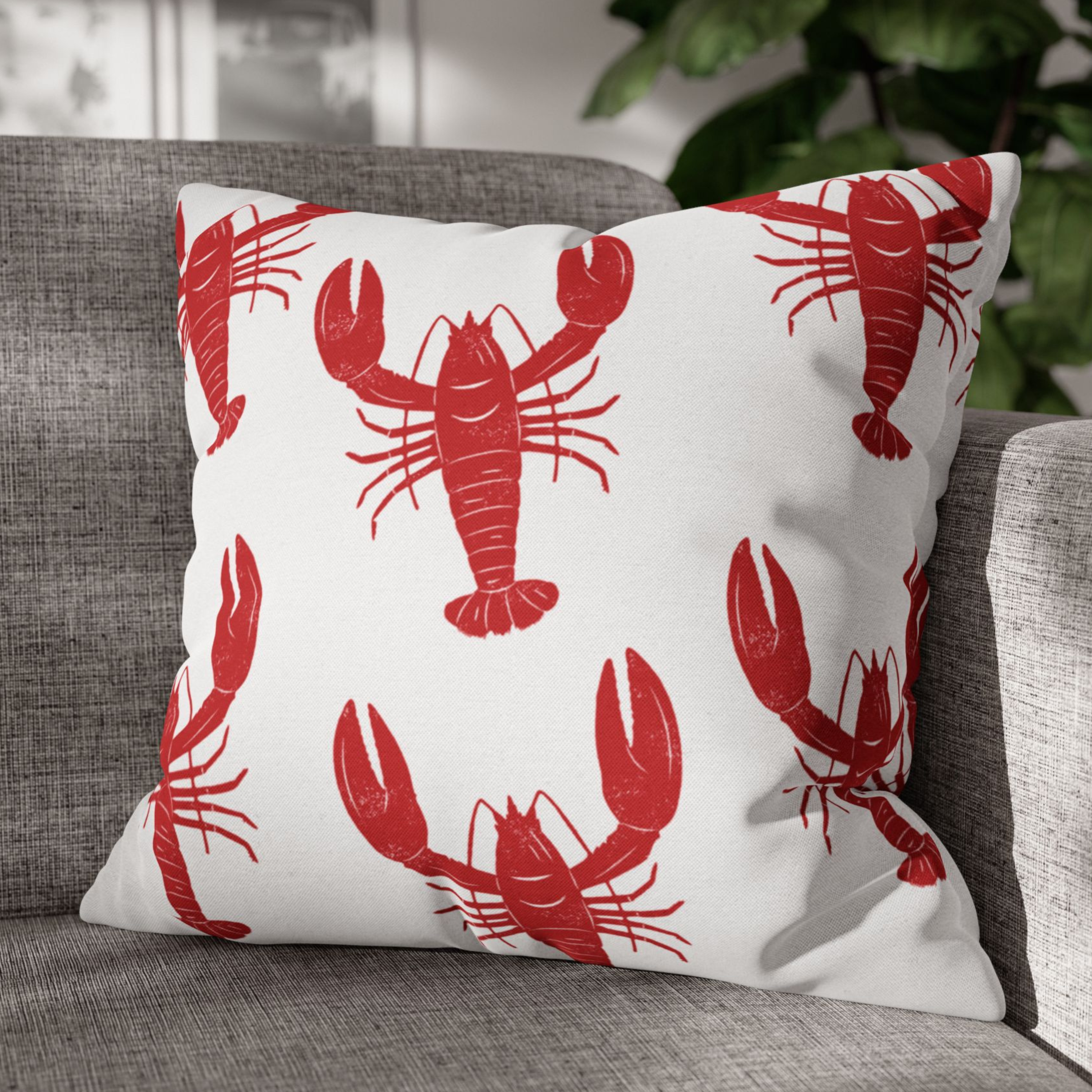 Red Lobster Coastal Cottage Pillows Pillows, 4 sizes product thumbnail image Red Lobster Coastal Cottage Pillows Pillows, 4 sizes product thumbnail image