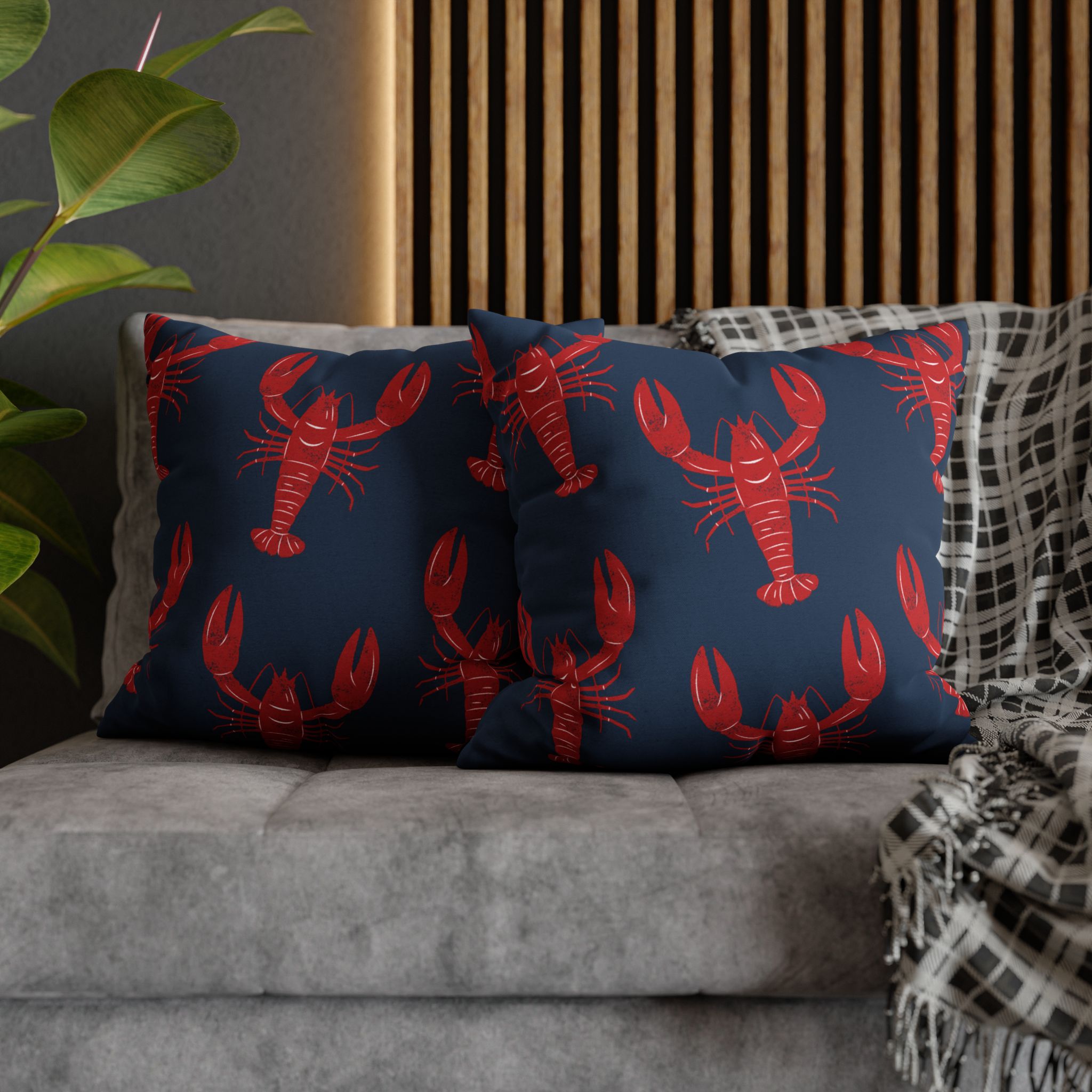 Red & Blue Lobster Coastal Cottage Pillows, 4 sizes product thumbnail image Red & Blue Lobster Coastal Cottage Pillows, 4 sizes product thumbnail image