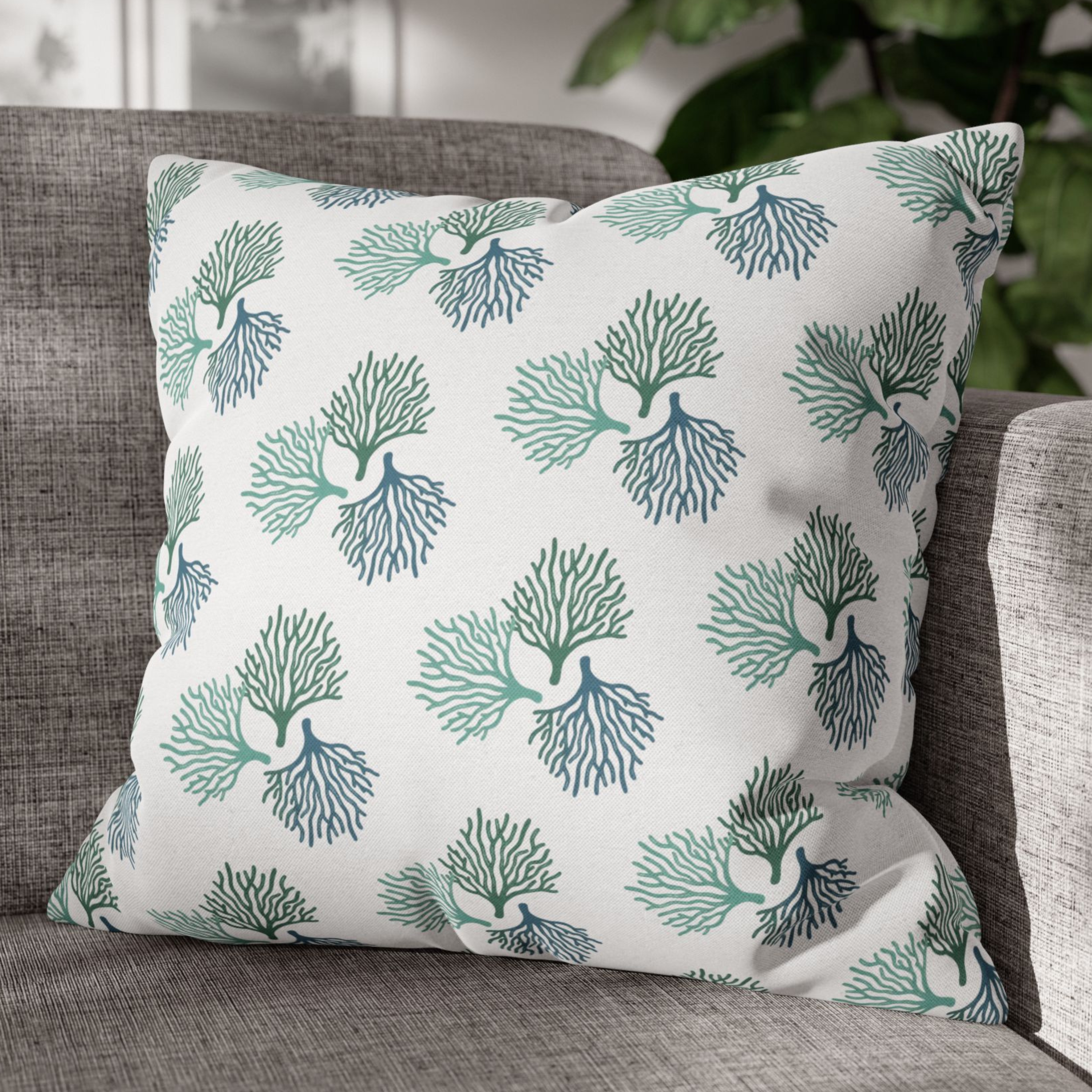 Coastal Coral Accent Pillows, 4 sizes