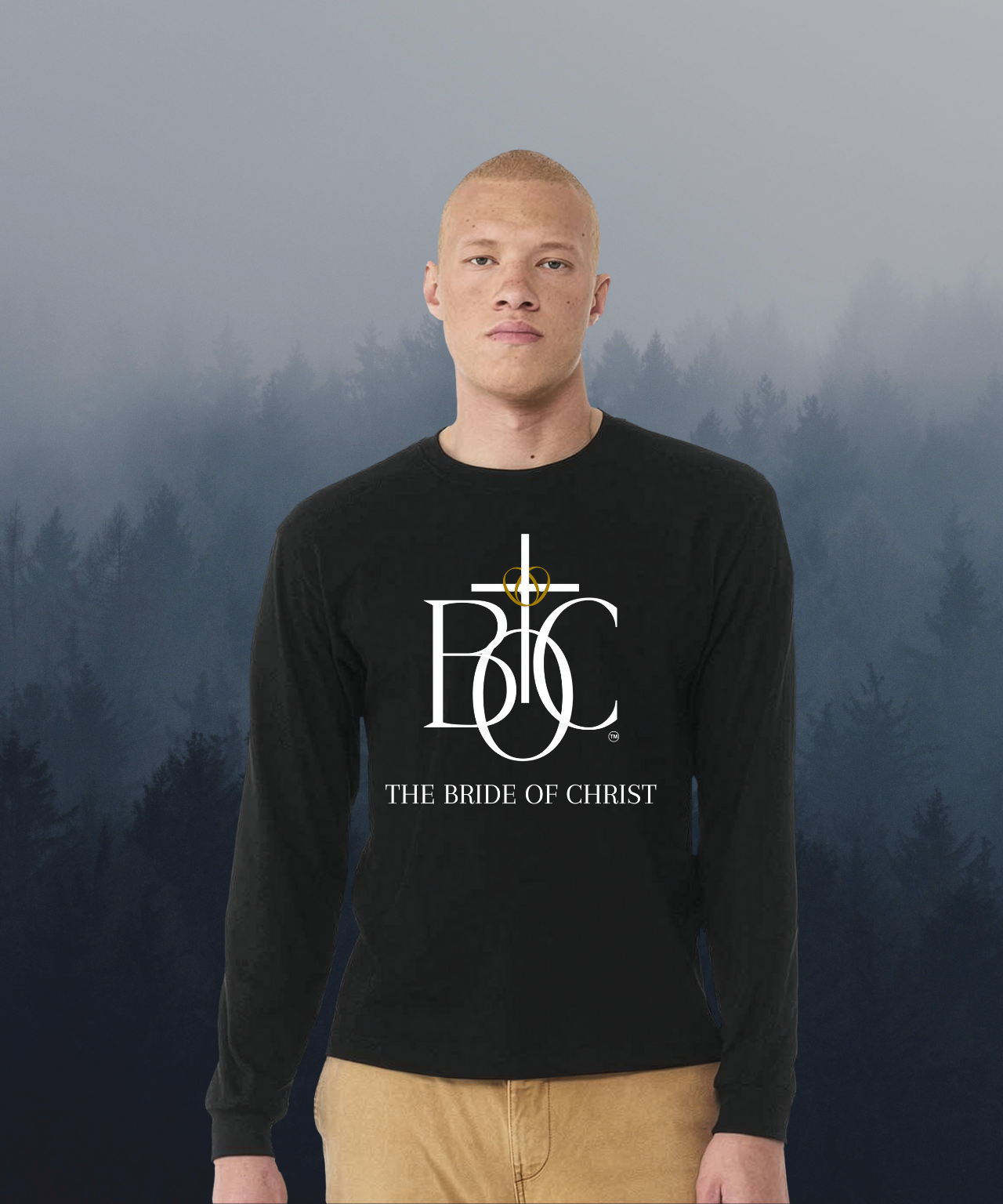 Heavyweight Long Sleeve Tee — TBOC White Logo product thumbnail image