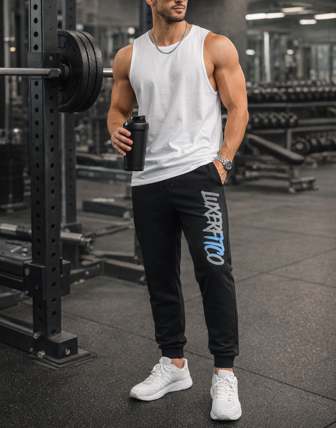 Luxerfitco Blue Label Joggers — Cozy Fleece Streetwear product thumbnail image