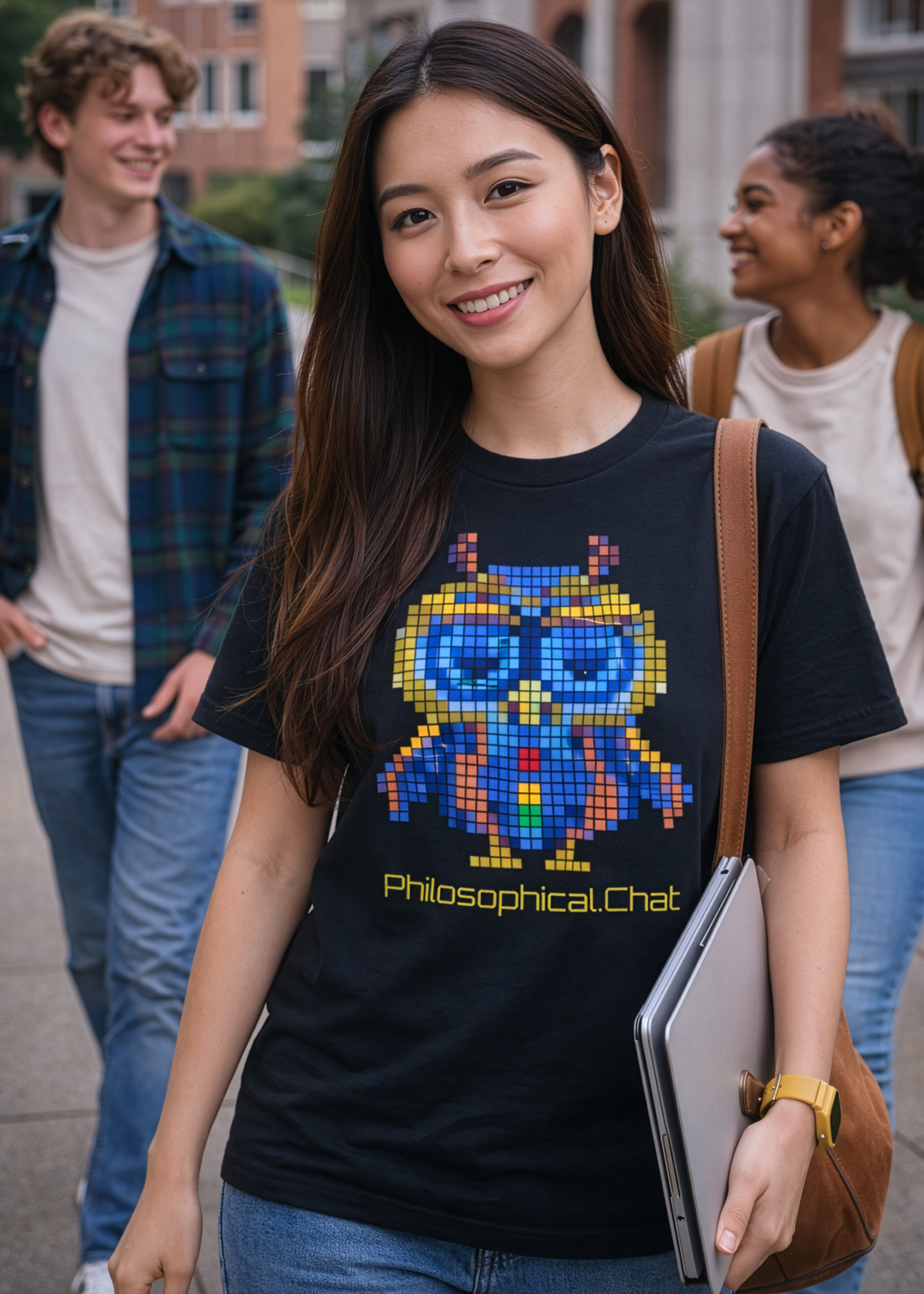 Pixel Owlbot, US Stock - Unisex T‑Shirt product thumbnail image