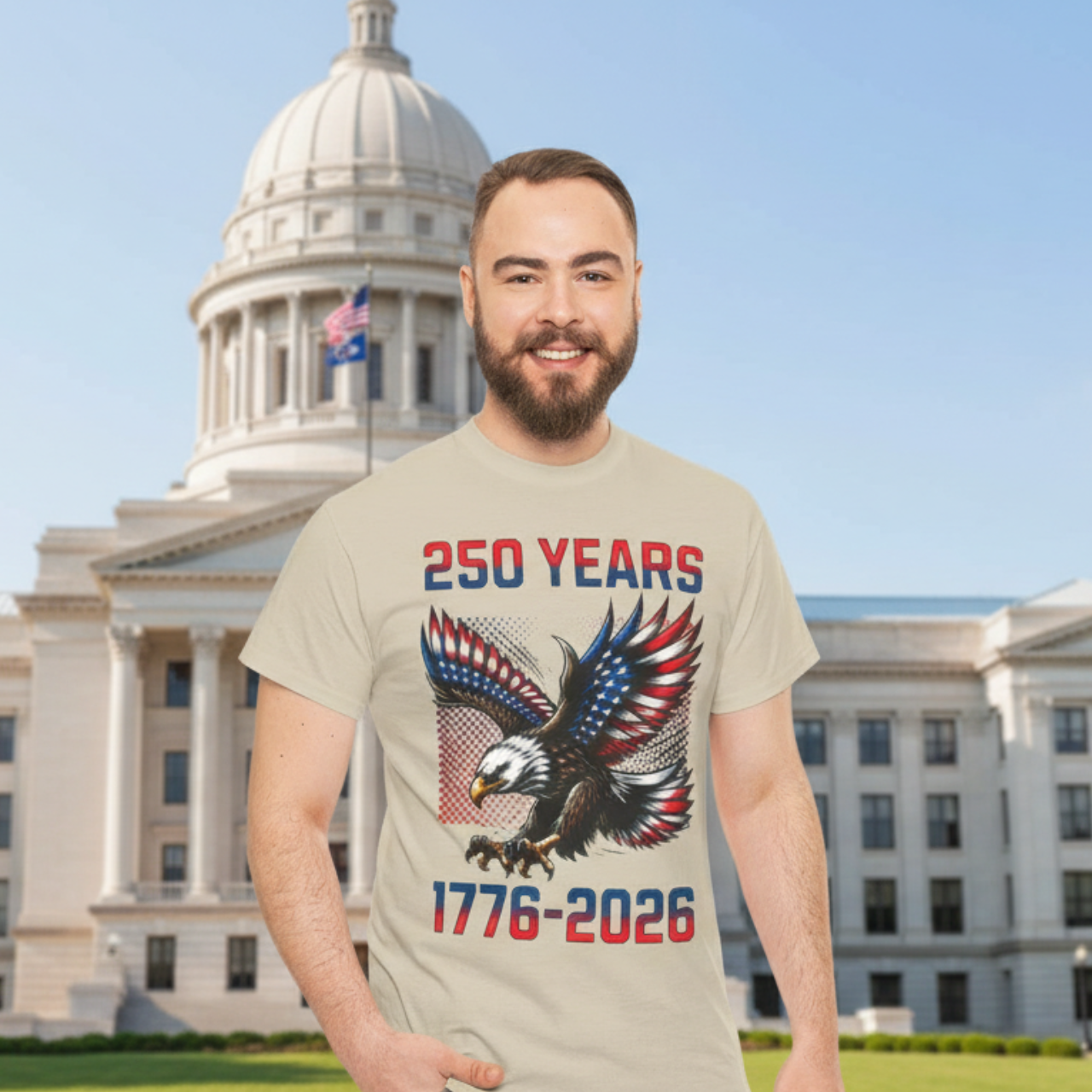 250 Years 1776–2026 Eagle Tee — Patriotic American Independence Anniversary Shirt product thumbnail image