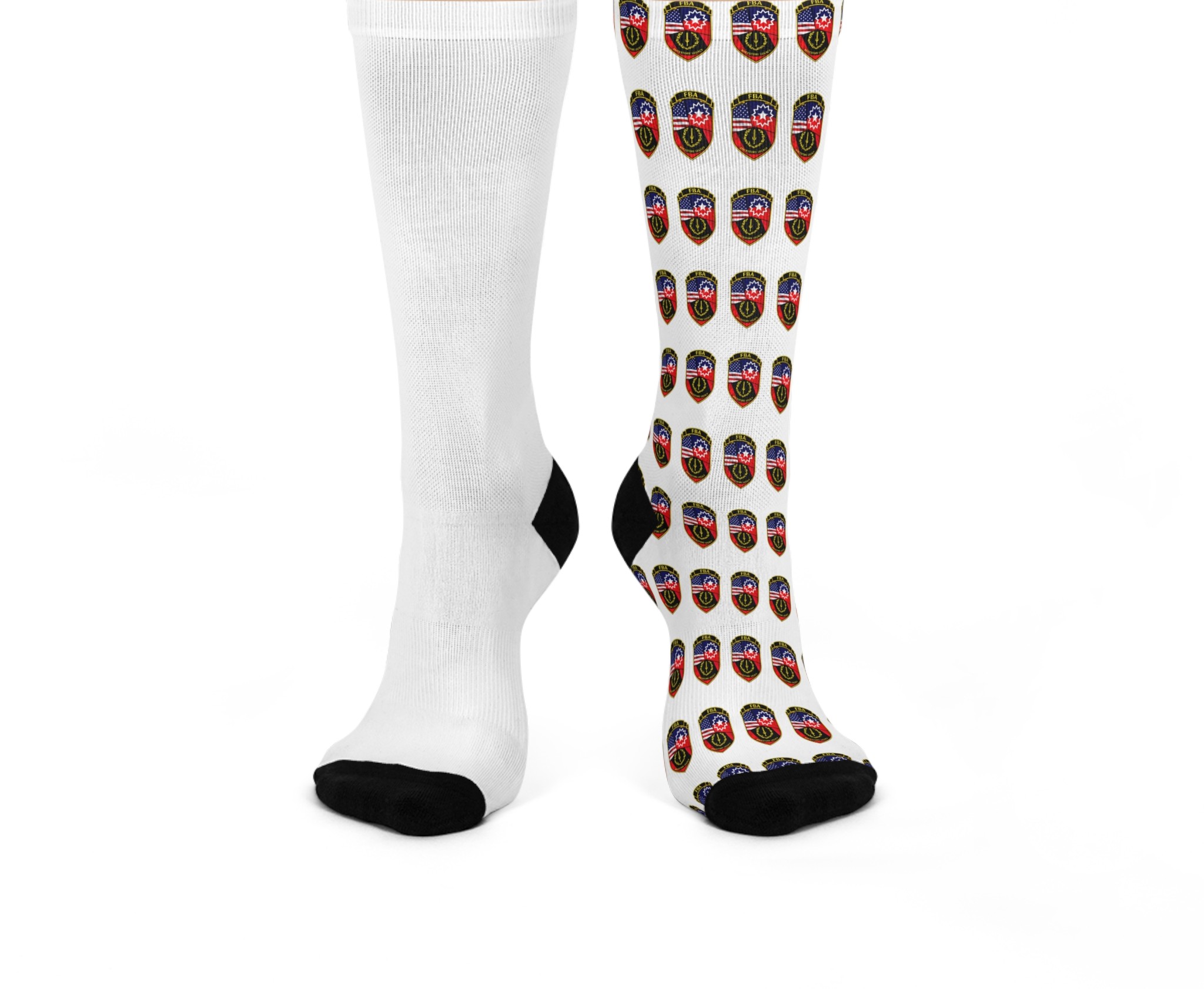 Patterned Crew Socks — Repeat Design Cushioned Socks