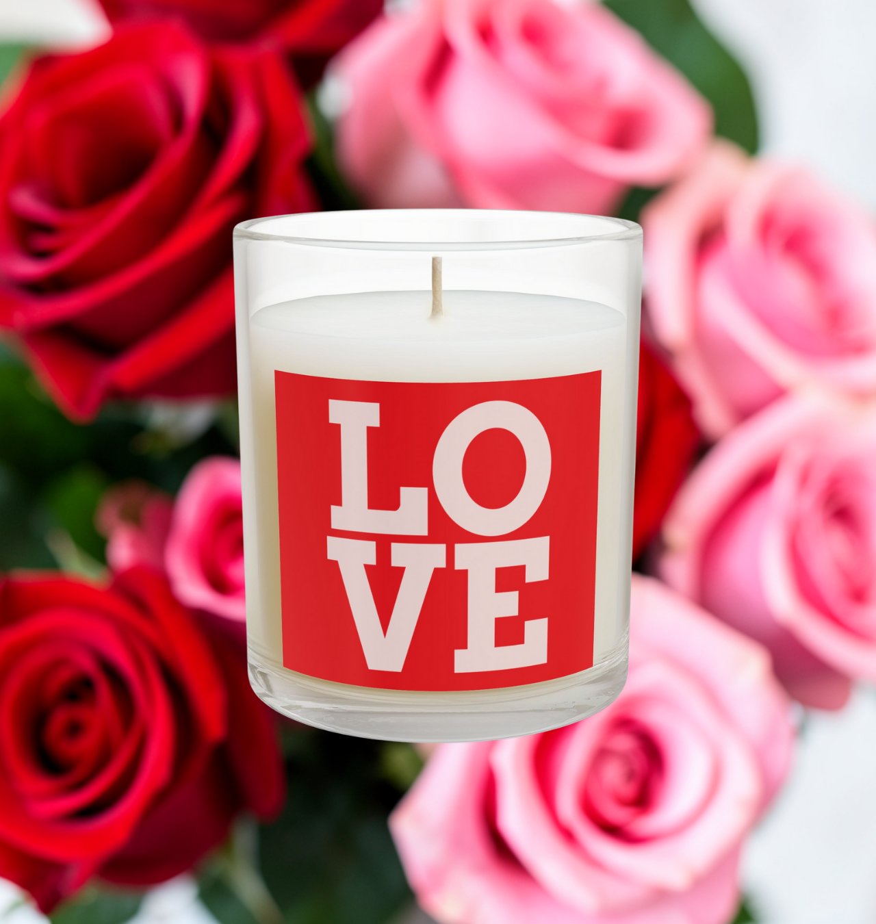 LOVE Glass Candle — 11oz Romantic Valentine’s Scented Candle product thumbnail image