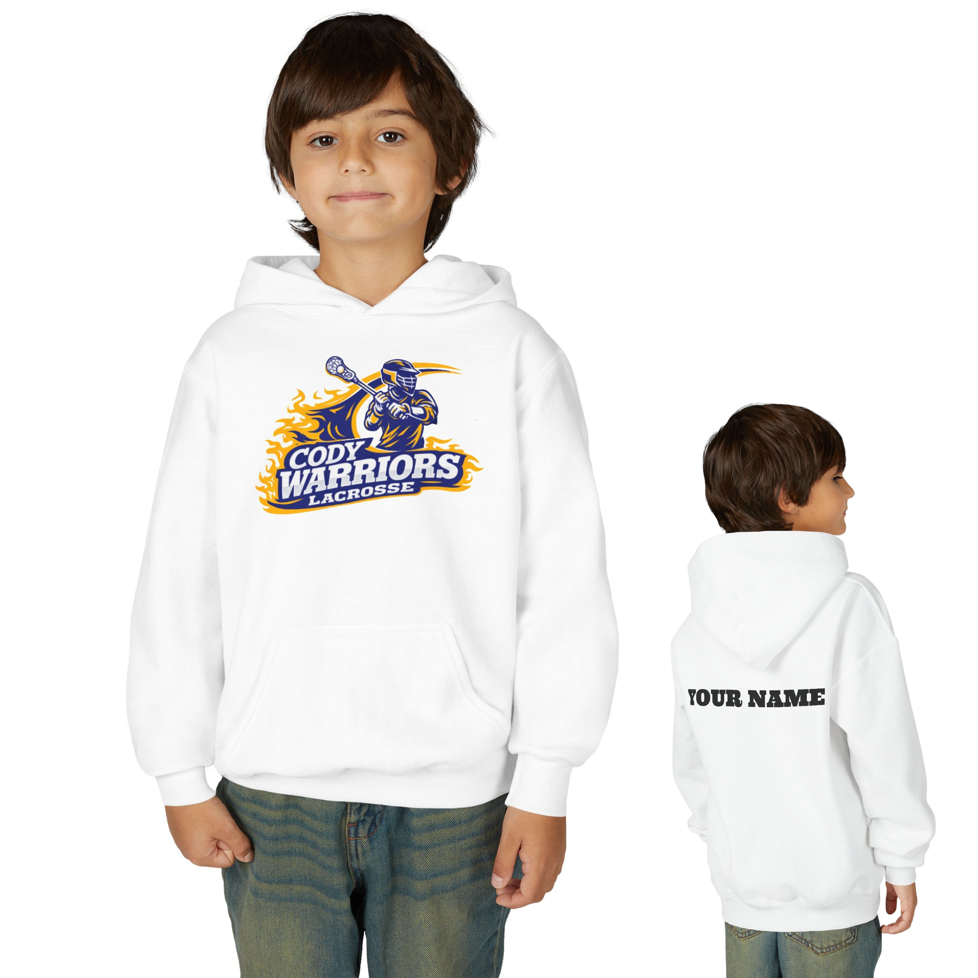 Youth Hoodie Cody Warriors Lacrosse - Personalization Available