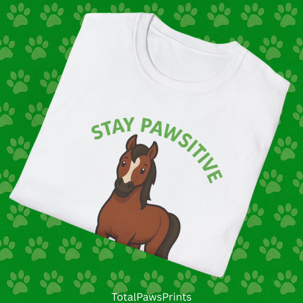 🐴 Stay Pawsitive – Thoroughbred Edition T-Shirt | Gildan 64000 Unisex Softstyle Tee product thumbnail image 🐴 Stay Pawsitive – Thoroughbred Edition T-Shirt | Gildan 64000 Unisex Softstyle Tee product thumbnail image