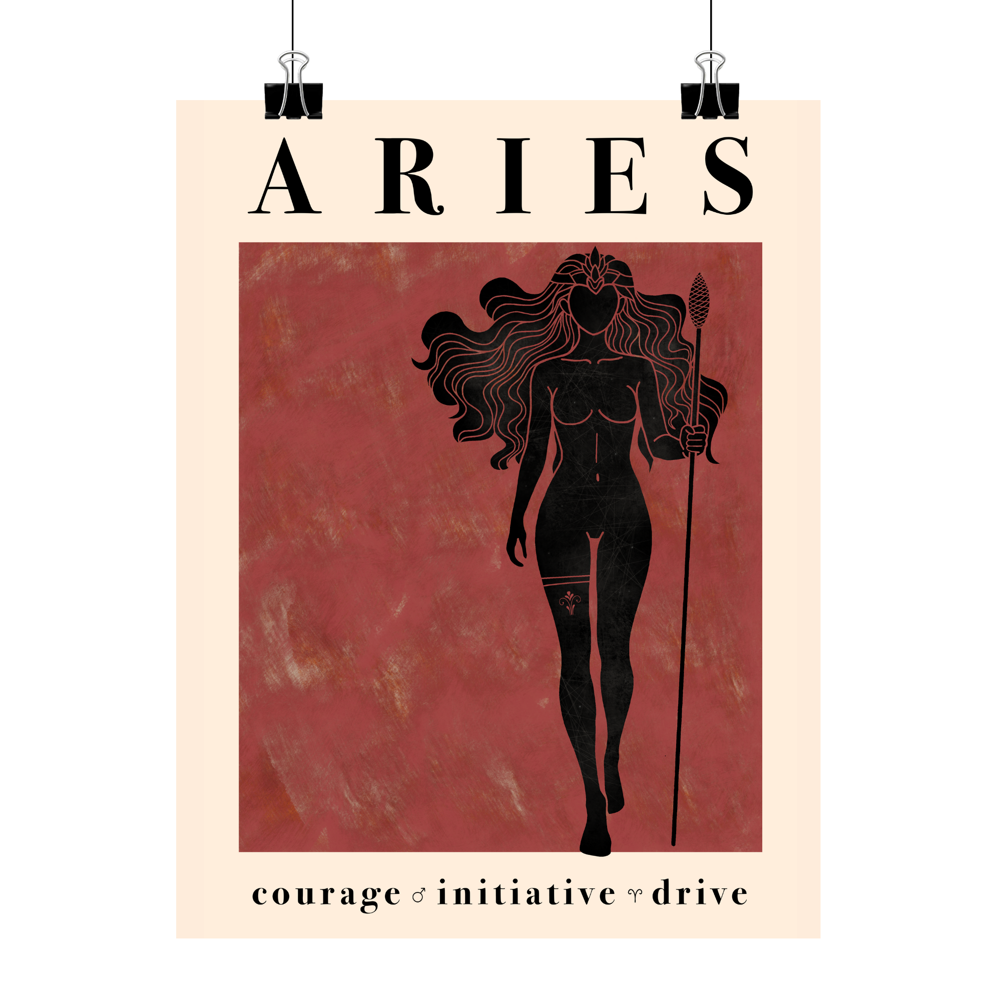 Aries Zodiac Poster - Astrology Wall Art  product thumbnail image