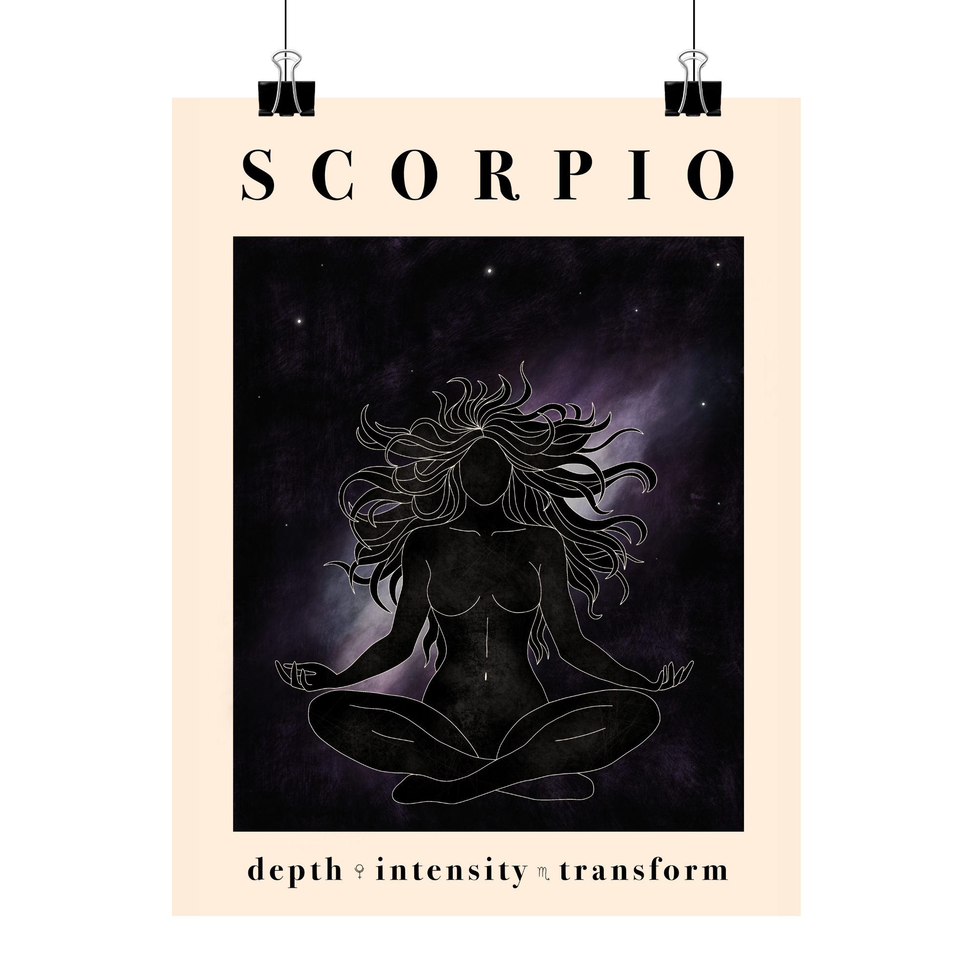 Scorpio Zodiac Poster - Astrological Wall Art  product thumbnail image