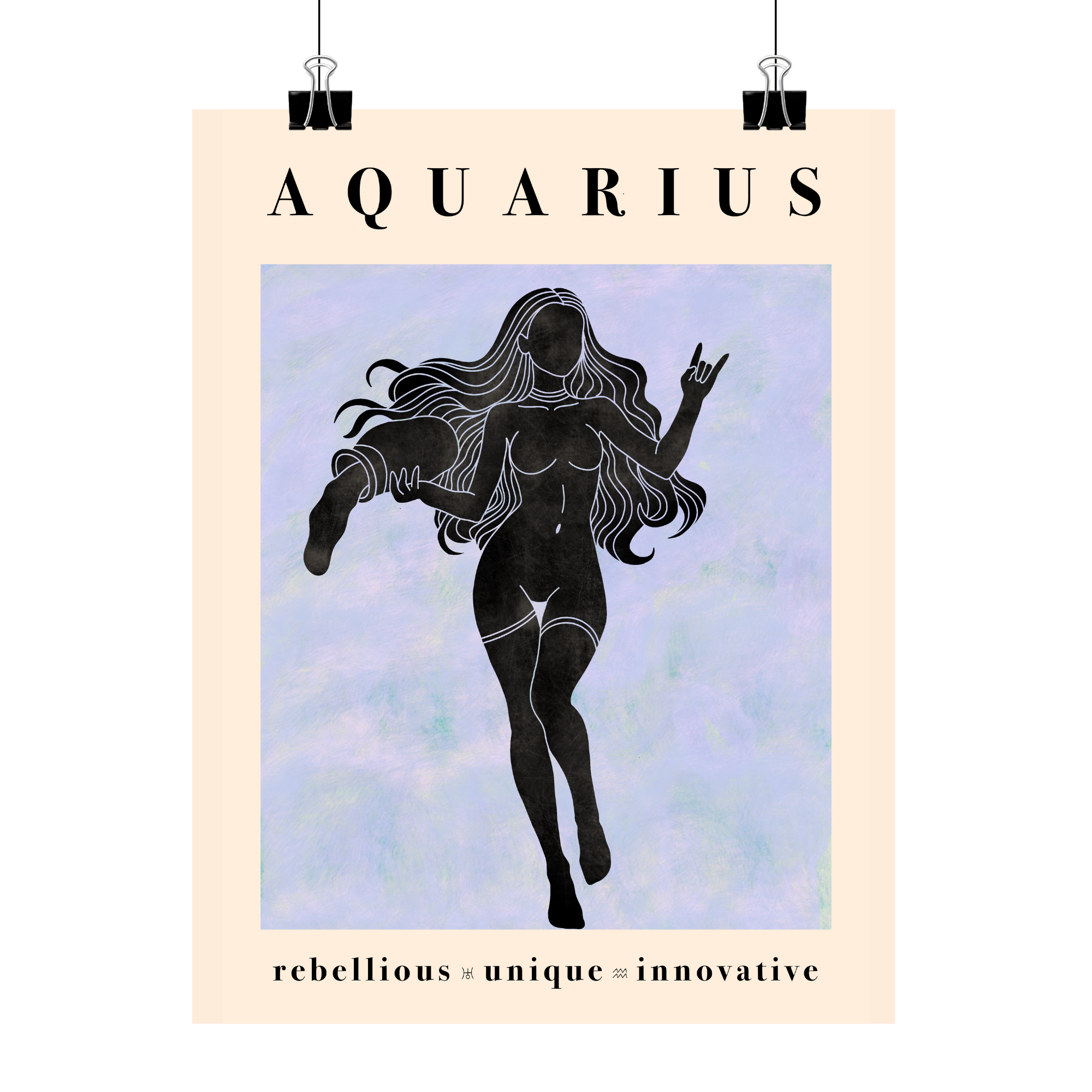 Aquarius Zodiac Poster - Astrology Art Print product thumbnail image