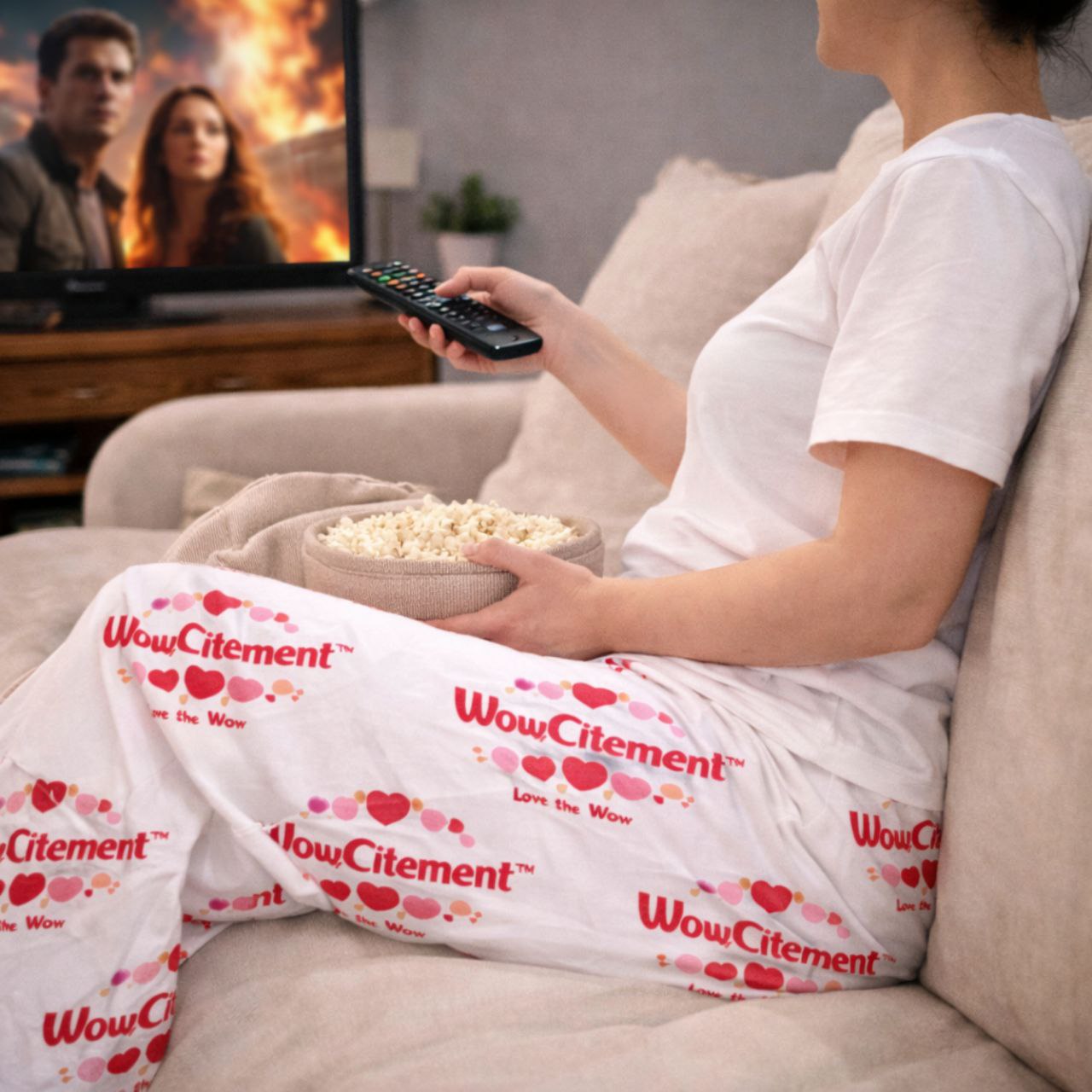 Love the Wow™ – AOP Silky Satin Women’s Pajamas (White Base / Valentine Red Print) | Romantic Loungewear Set | Perfect Valentine, Anniversary & Bridal Gift product thumbnail image Love the Wow™ – AOP Silky Satin Women’s Pajamas (White Base / Valentine Red Print) | Romantic Loungewear Set | Perfect Valentine, Anniversary & Bridal Gift product thumbnail image