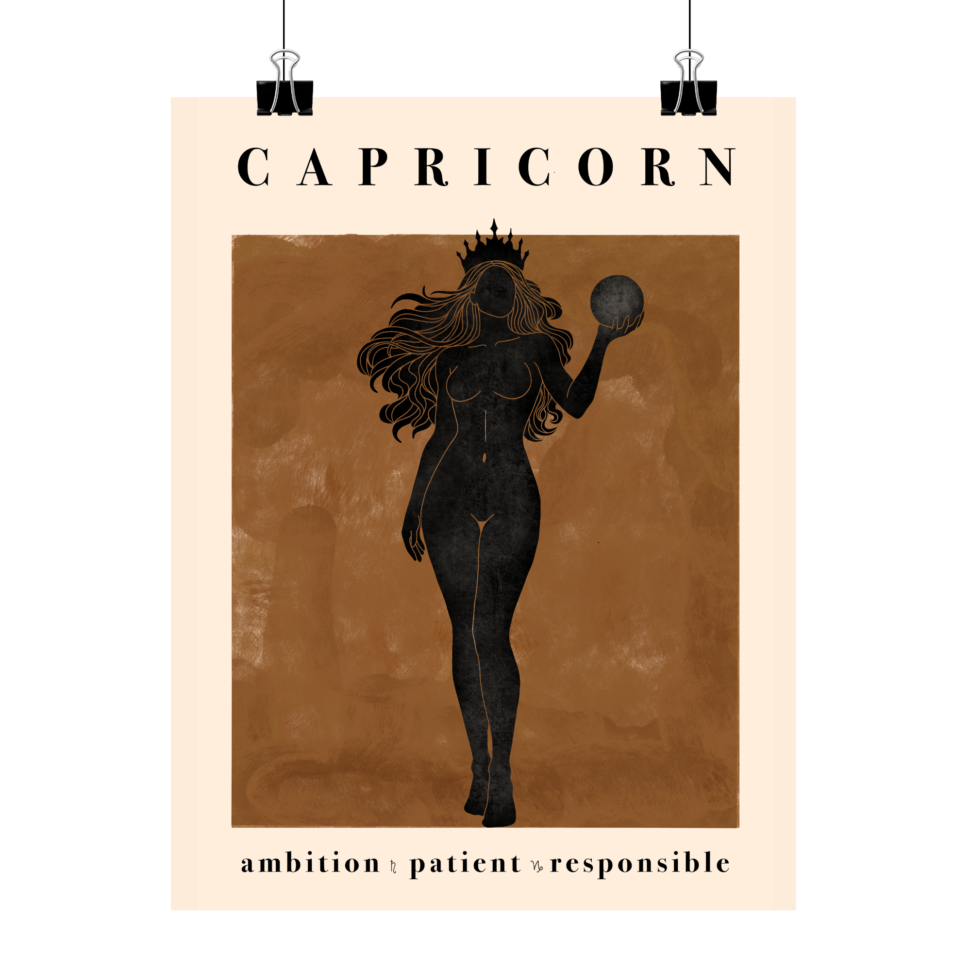 Capricorn Zodiac Poster - Astrology Art Print product thumbnail image