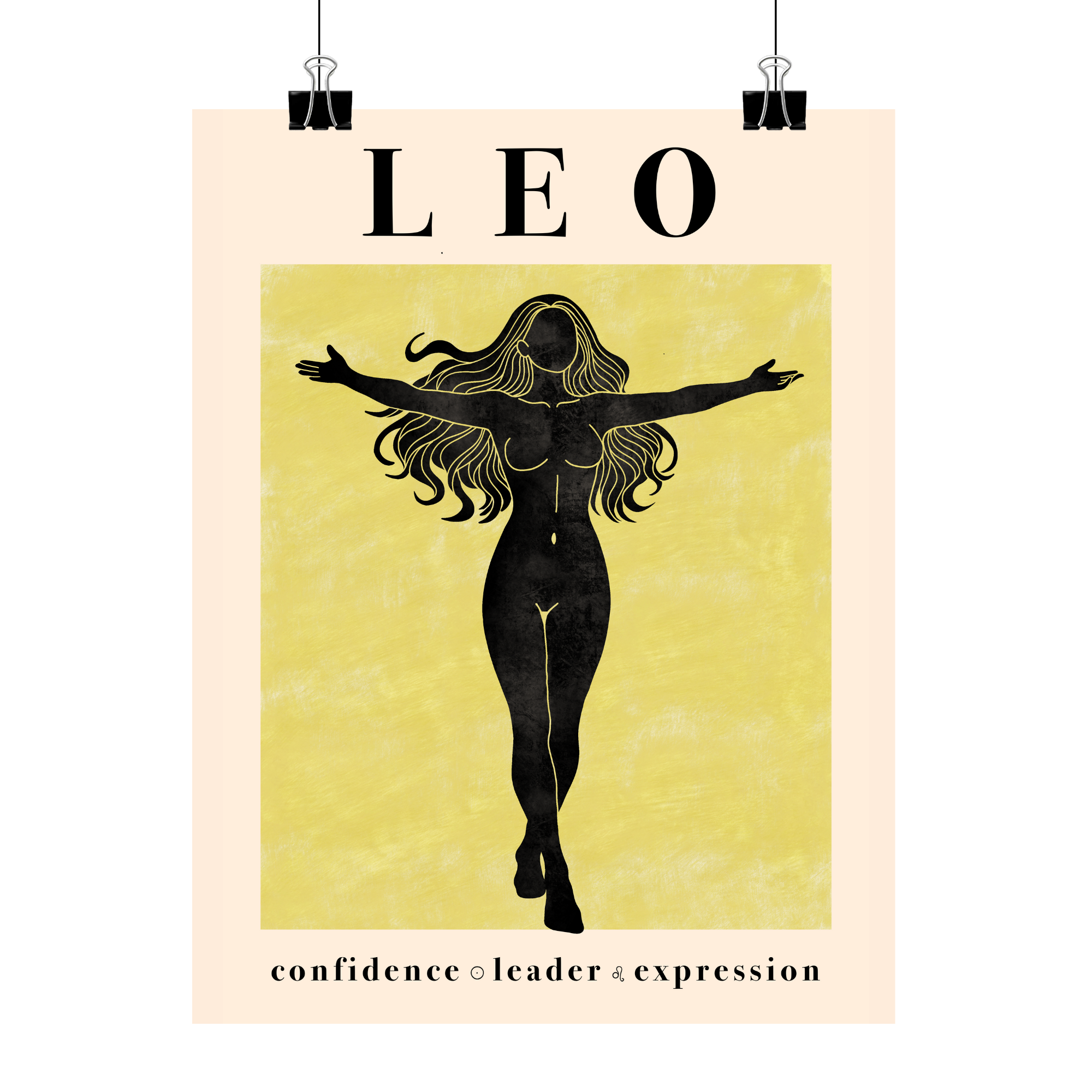 Leo Zodiac Poster - Astrology Art Poster