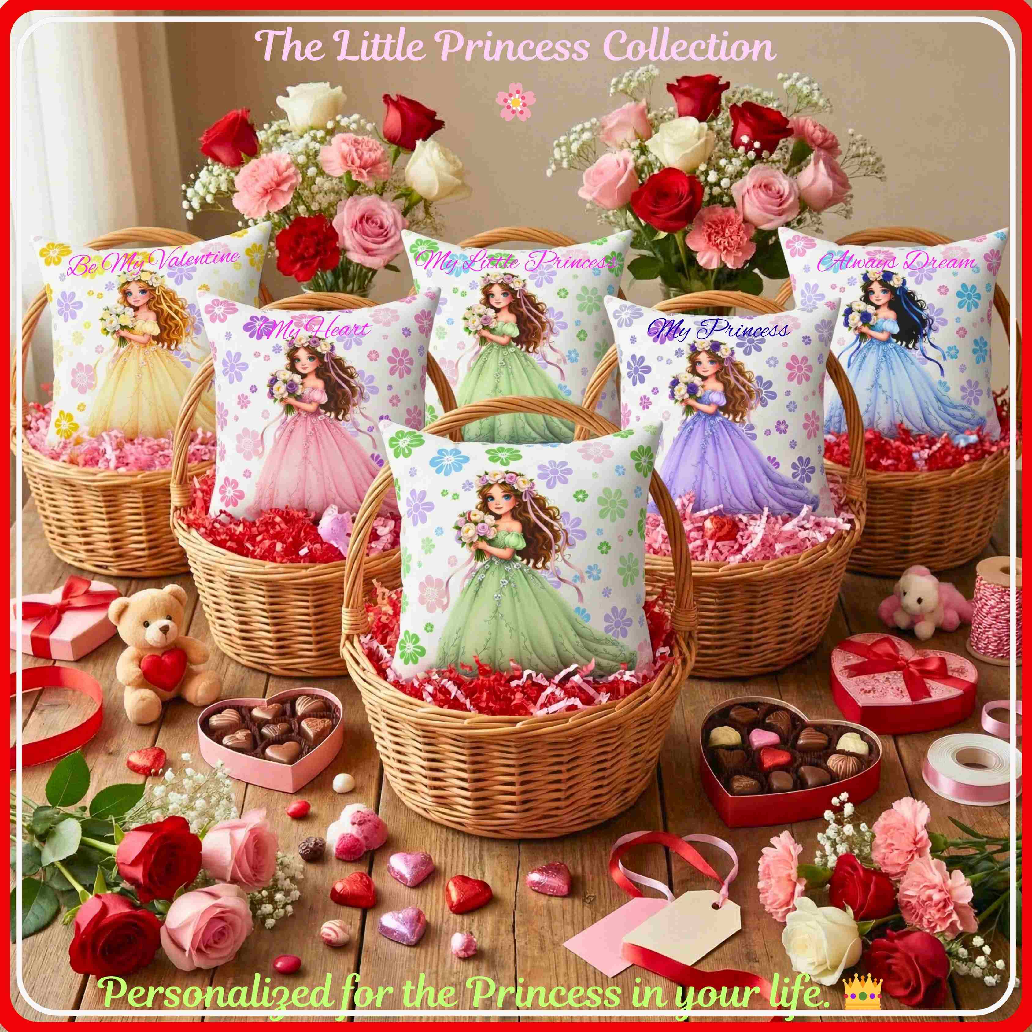 Princess Pillows | Princess Cushions | Princess Pillows Personalilzeable product thumbnail image