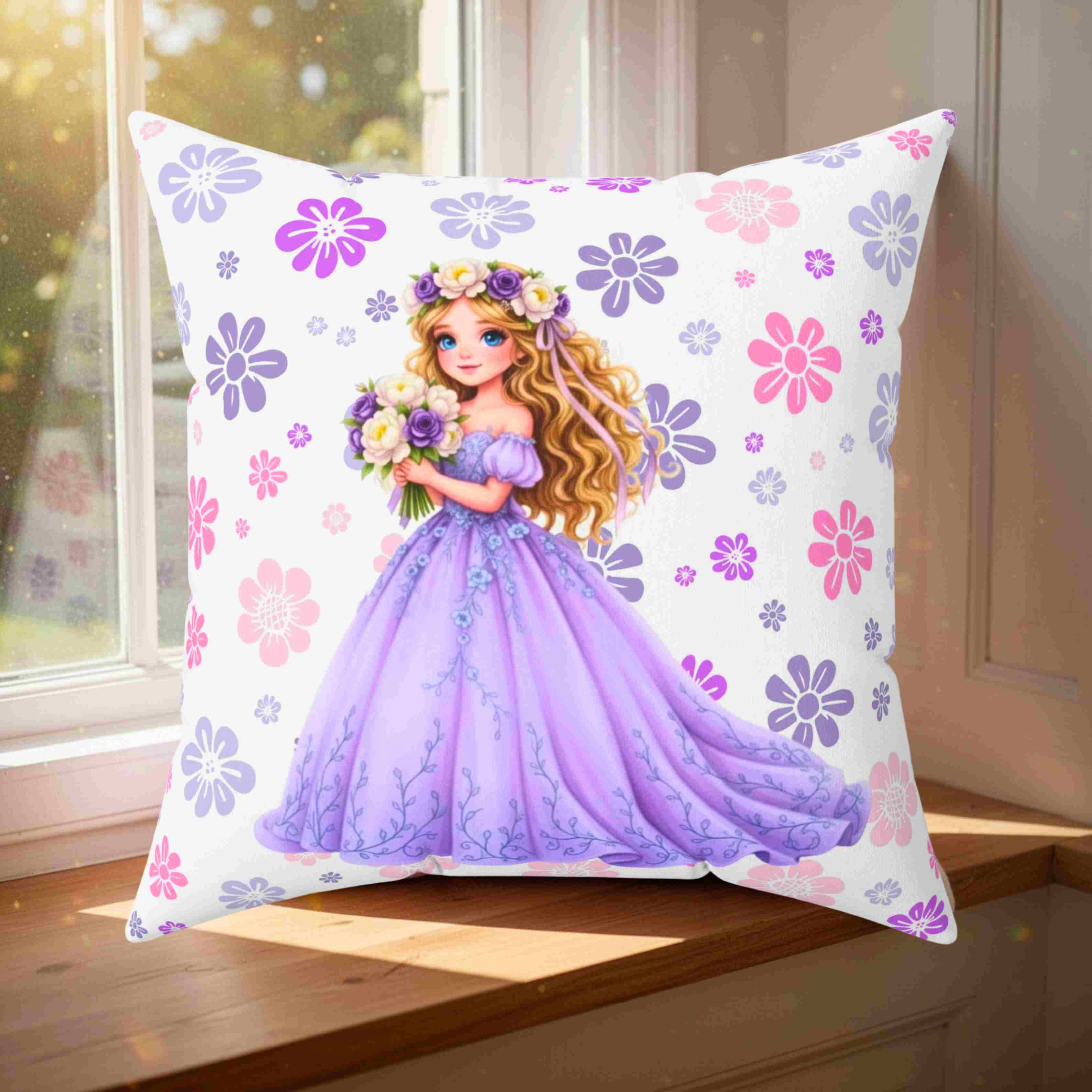The Princess Collection Purple Gown Throw Pillow — Decorative Throw Couch Cushion product thumbnail image The Princess Collection Purple Gown Throw Pillow — Decorative Throw Couch Cushion product thumbnail image
