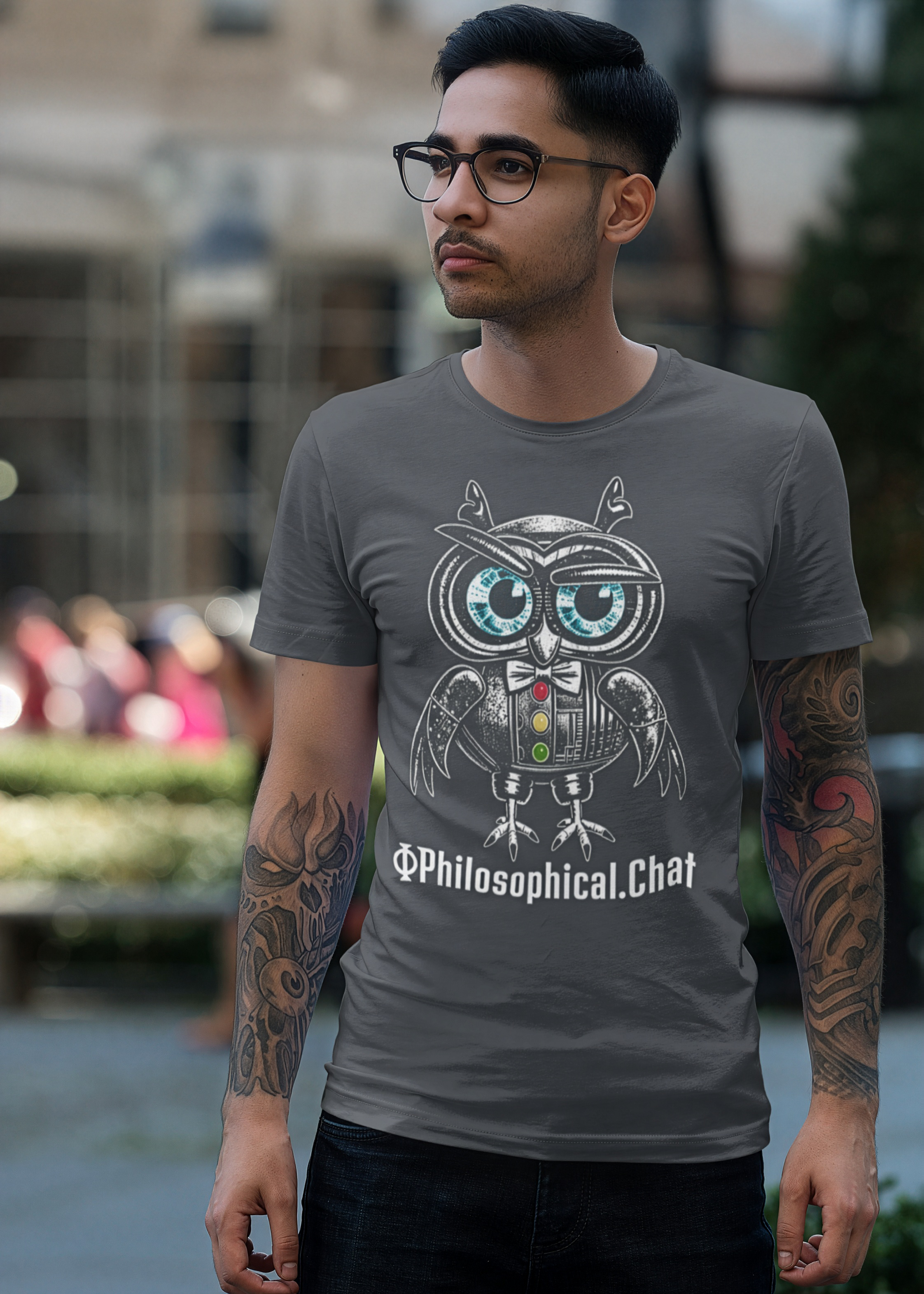 Philosophical Owl, US Stock - Unisex T-Shirt product thumbnail image
