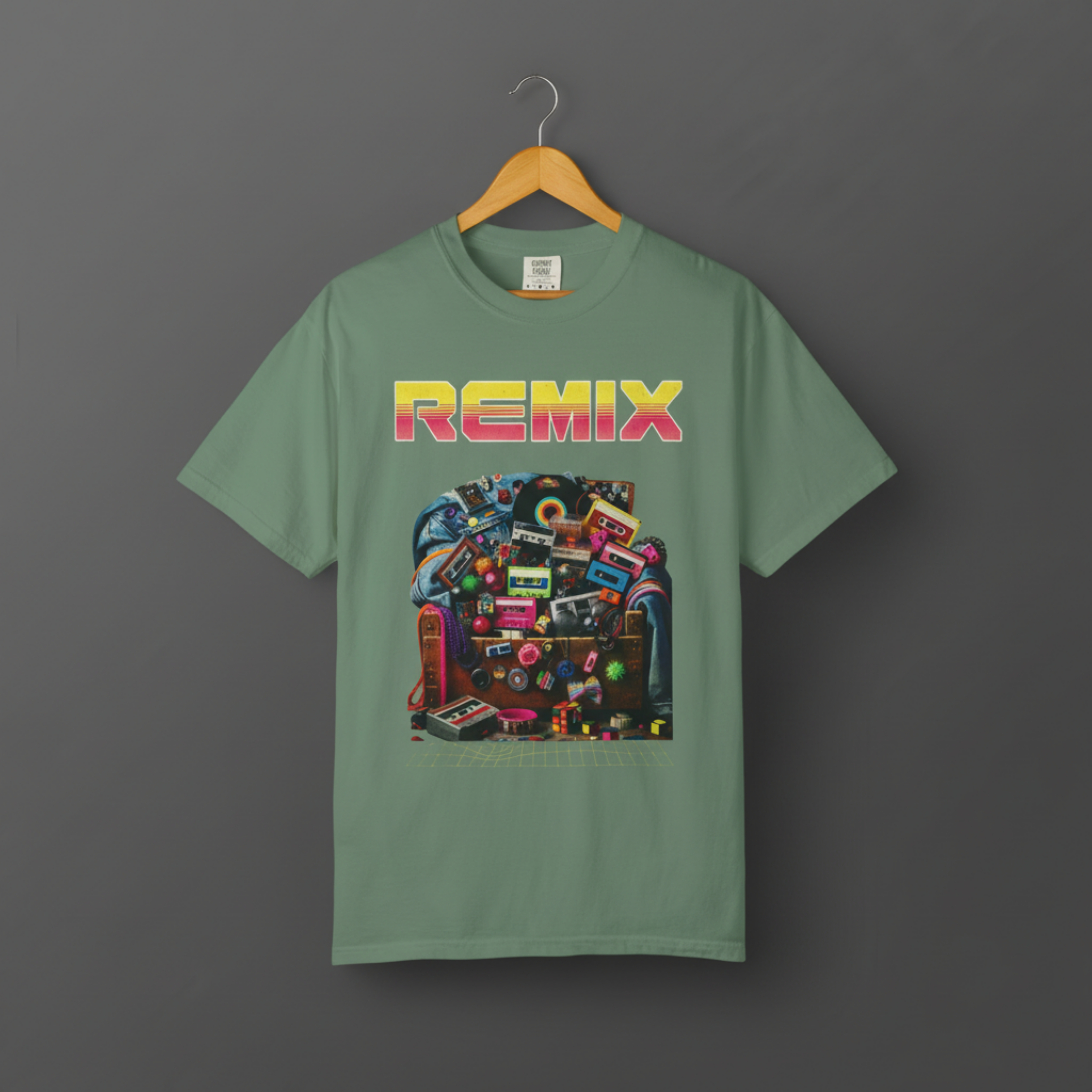 Remix Retro Music Tee — Vintage DJ Cassette Graphic T-Shirt product thumbnail image Remix Retro Music Tee — Vintage DJ Cassette Graphic T-Shirt product thumbnail image