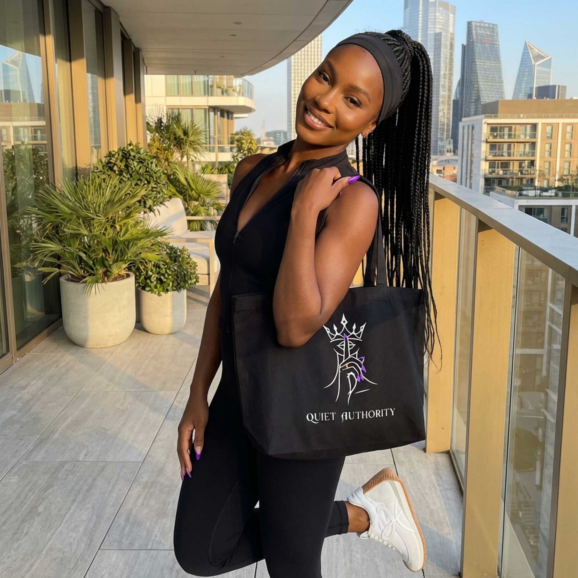 Large Eco Tote — Quiet Authority Gothic Crown Tote Bag product thumbnail image Large Eco Tote — Quiet Authority Gothic Crown Tote Bag product thumbnail image