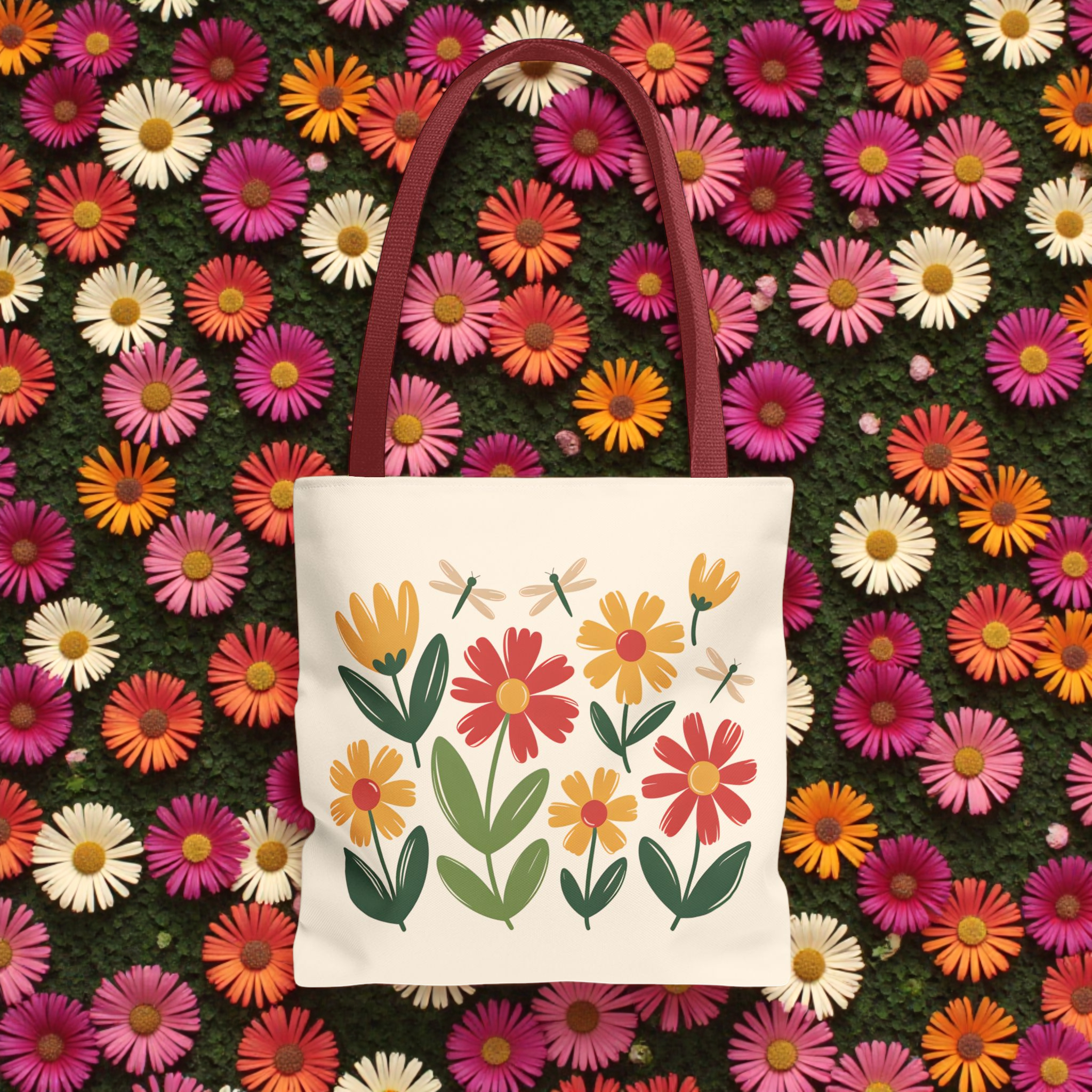 Floral Meadow Tote Bag – Cute Retro Wildflower Canvas Tote product thumbnail image Floral Meadow Tote Bag – Cute Retro Wildflower Canvas Tote product thumbnail image
