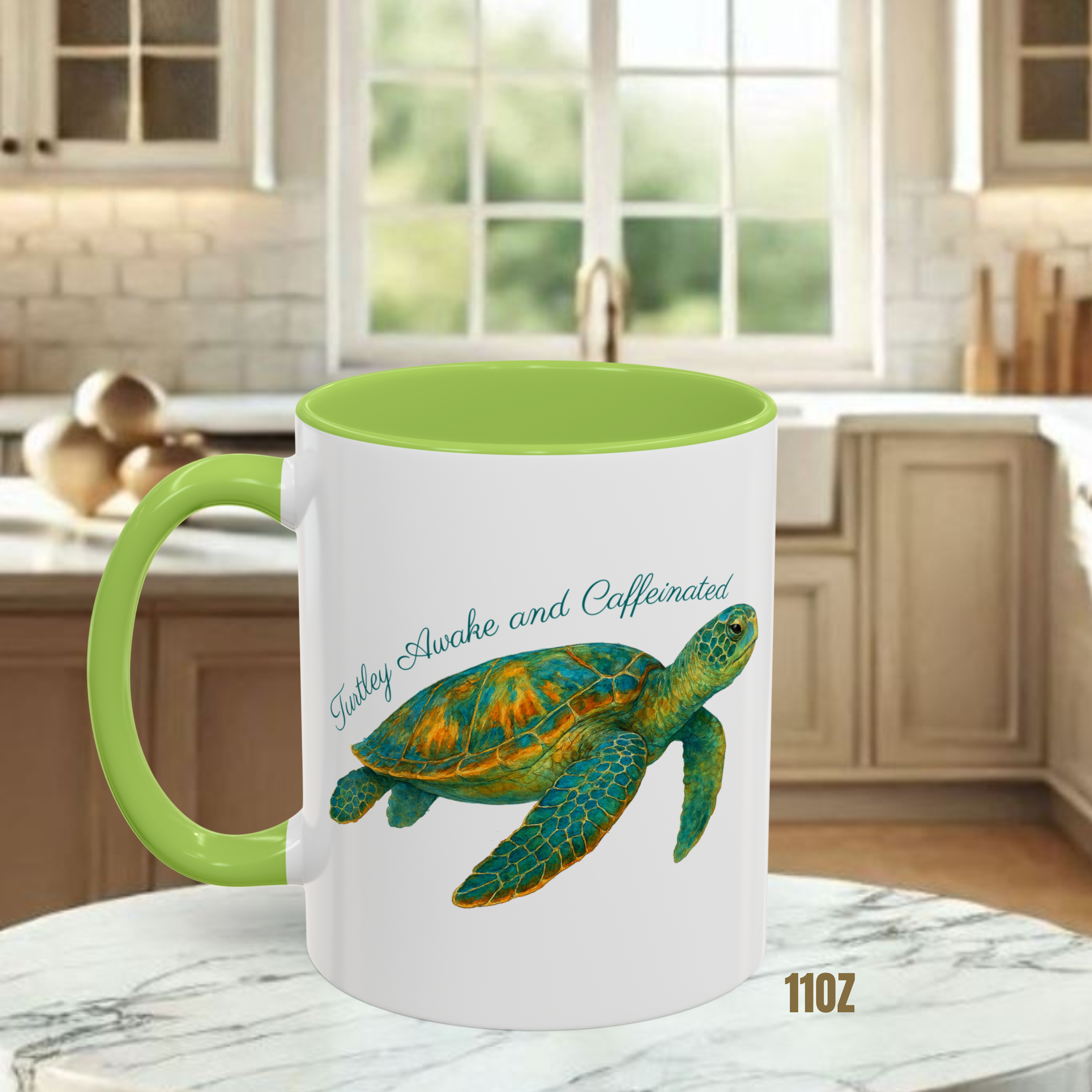 Turtley Awake and Caffeinated Coffee Mug (11, 15oz) product thumbnail image Turtley Awake and Caffeinated Coffee Mug (11, 15oz) product thumbnail image