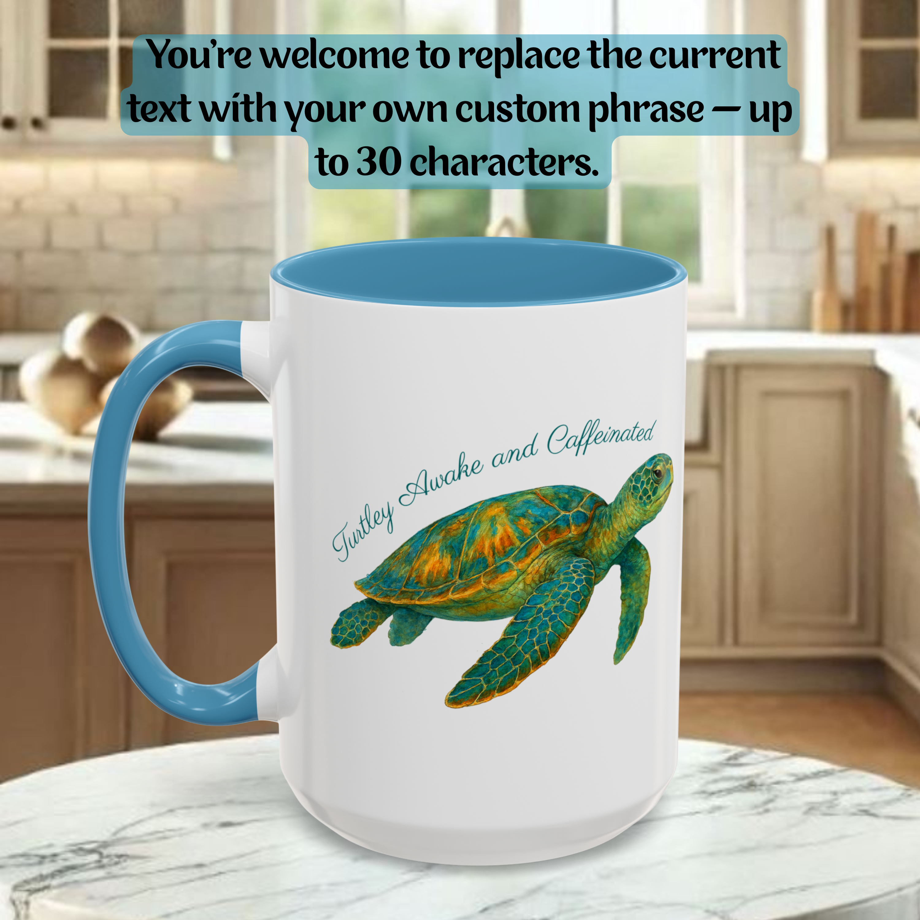 Turtley Awake and Caffeinated Coffee Mug (11, 15oz) product thumbnail image Turtley Awake and Caffeinated Coffee Mug (11, 15oz) product thumbnail image