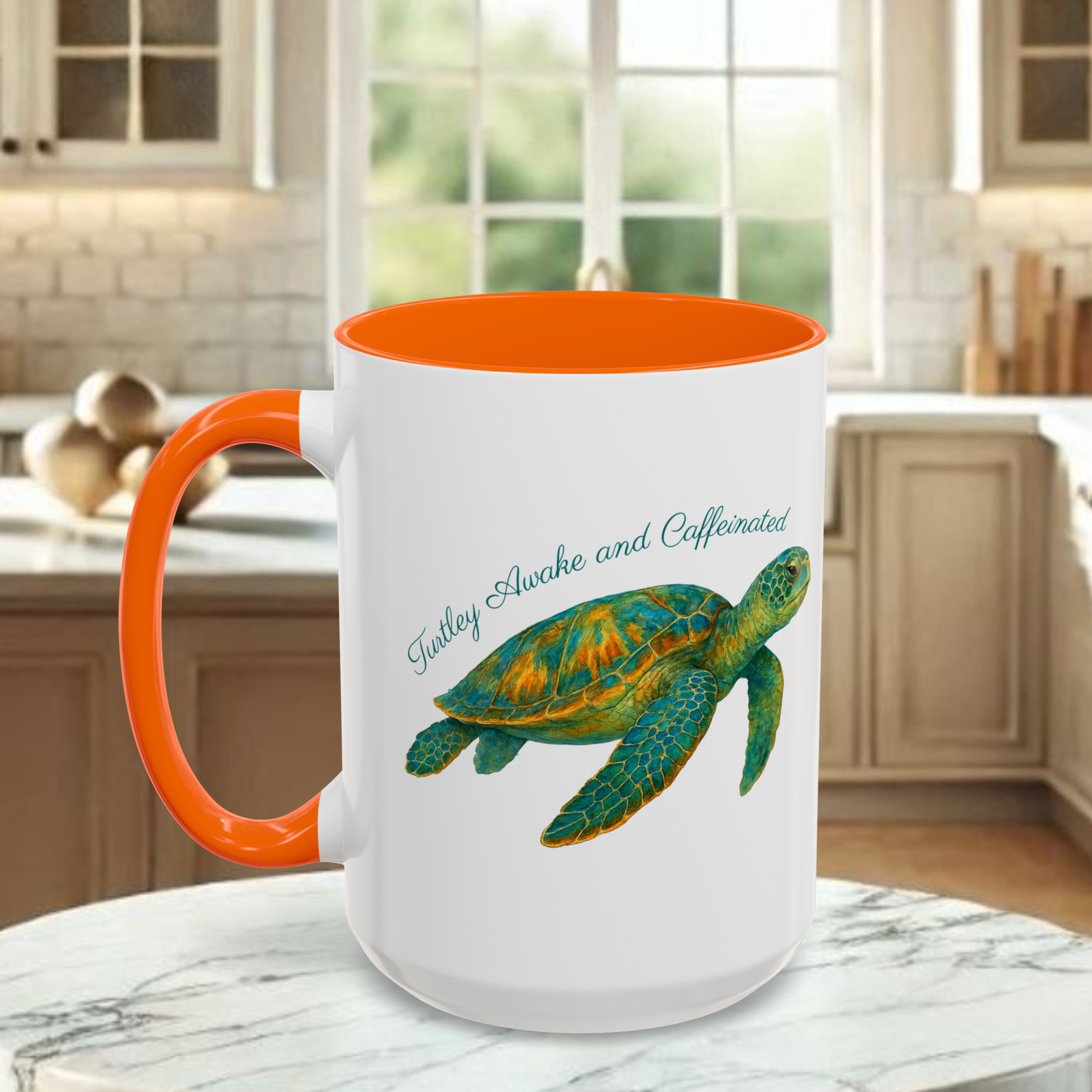 Turtley Awake and Caffeinated Coffee Mug (11, 15oz) product thumbnail image