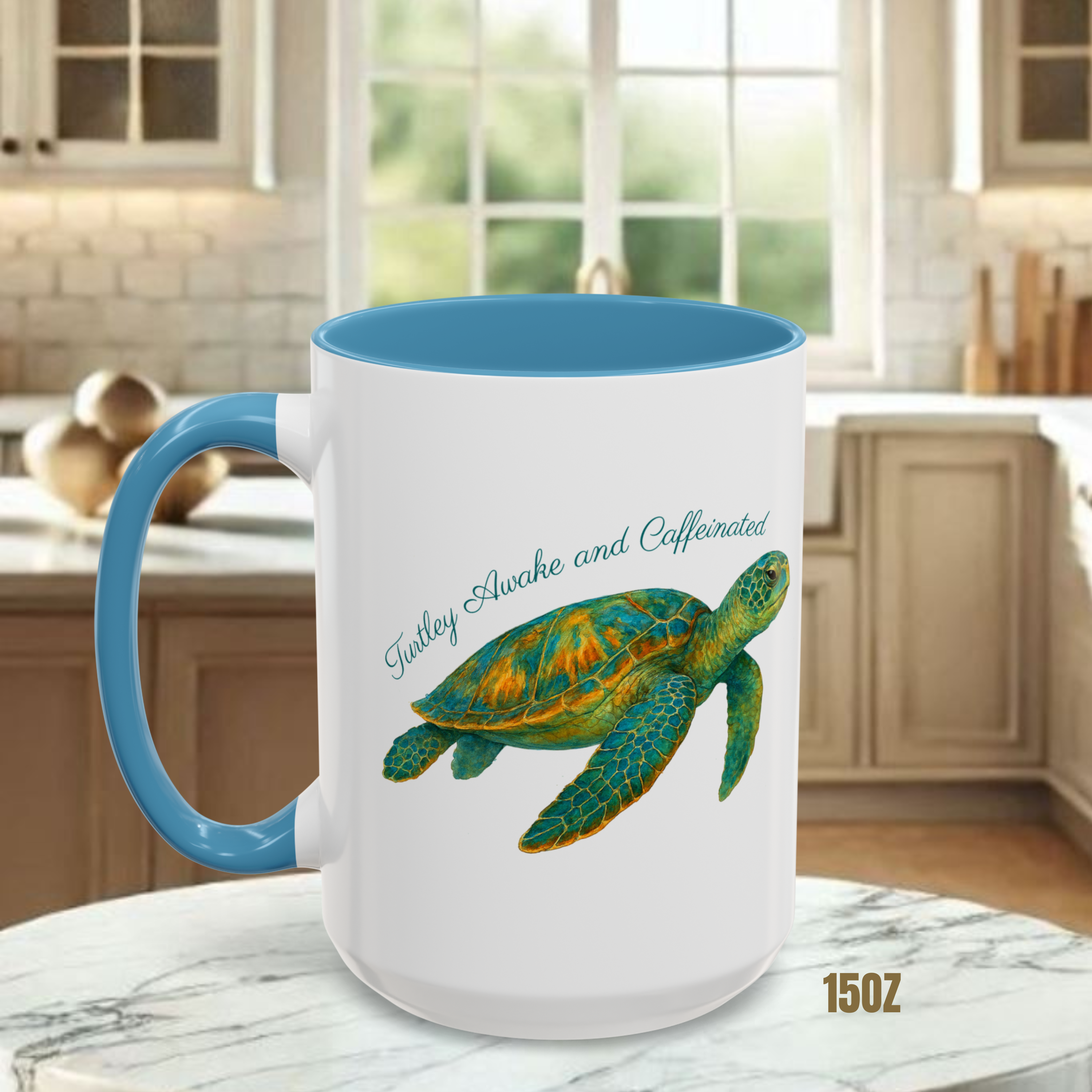 Turtley Awake and Caffeinated Coffee Mug (11, 15oz) product thumbnail image