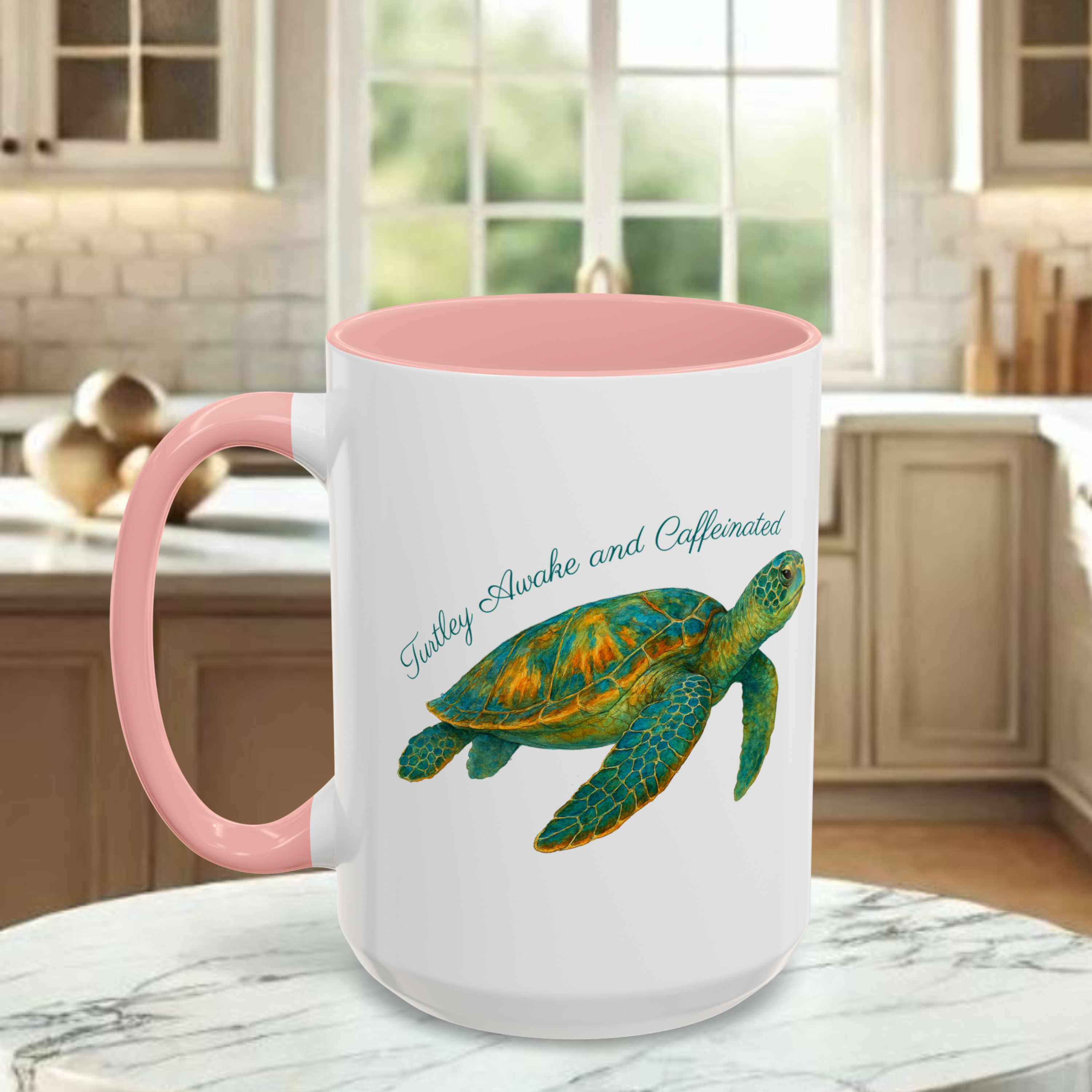Turtley Awake and Caffeinated Coffee Mug (11, 15oz) product thumbnail image