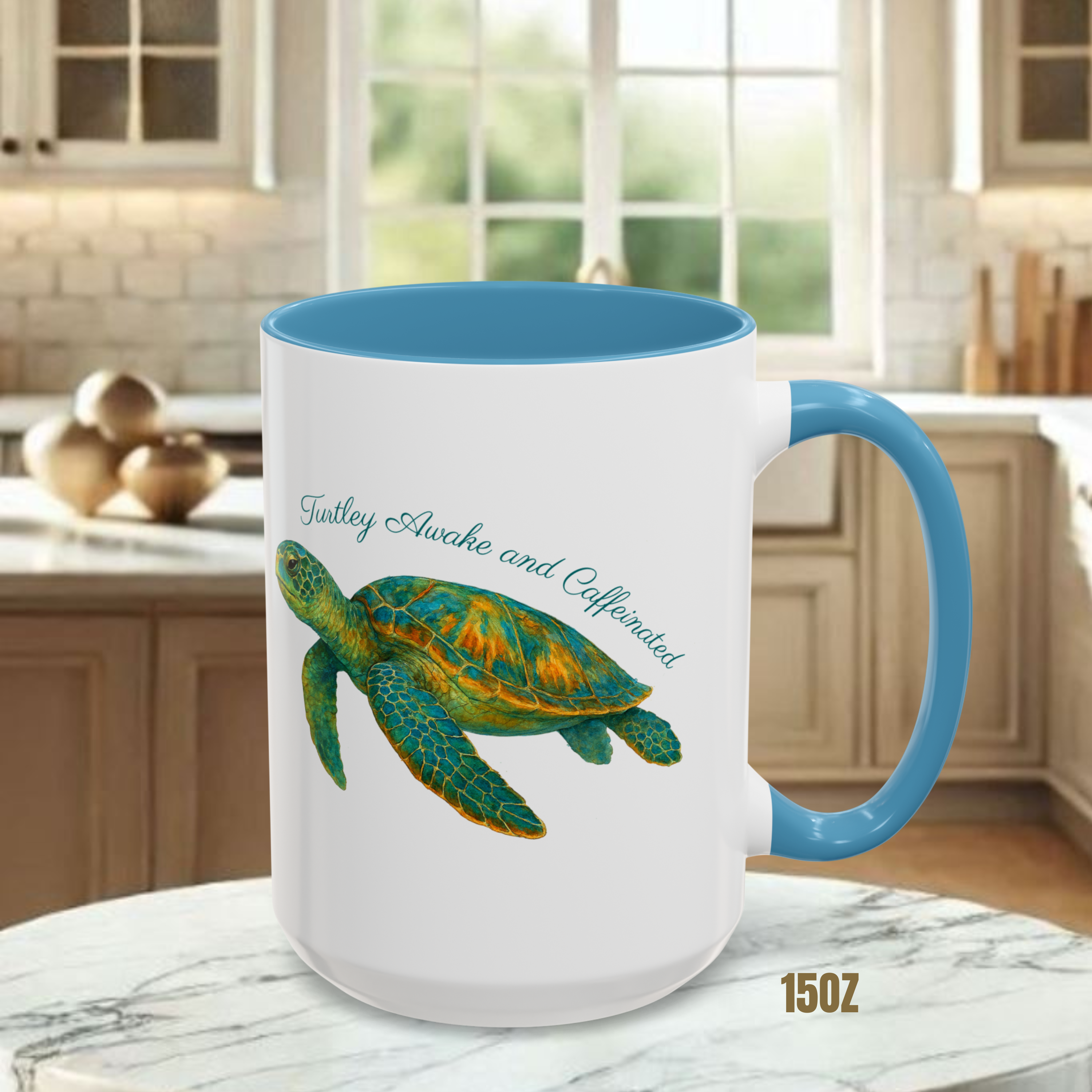 Turtley Awake and Caffeinated Coffee Mug (11, 15oz) product thumbnail image