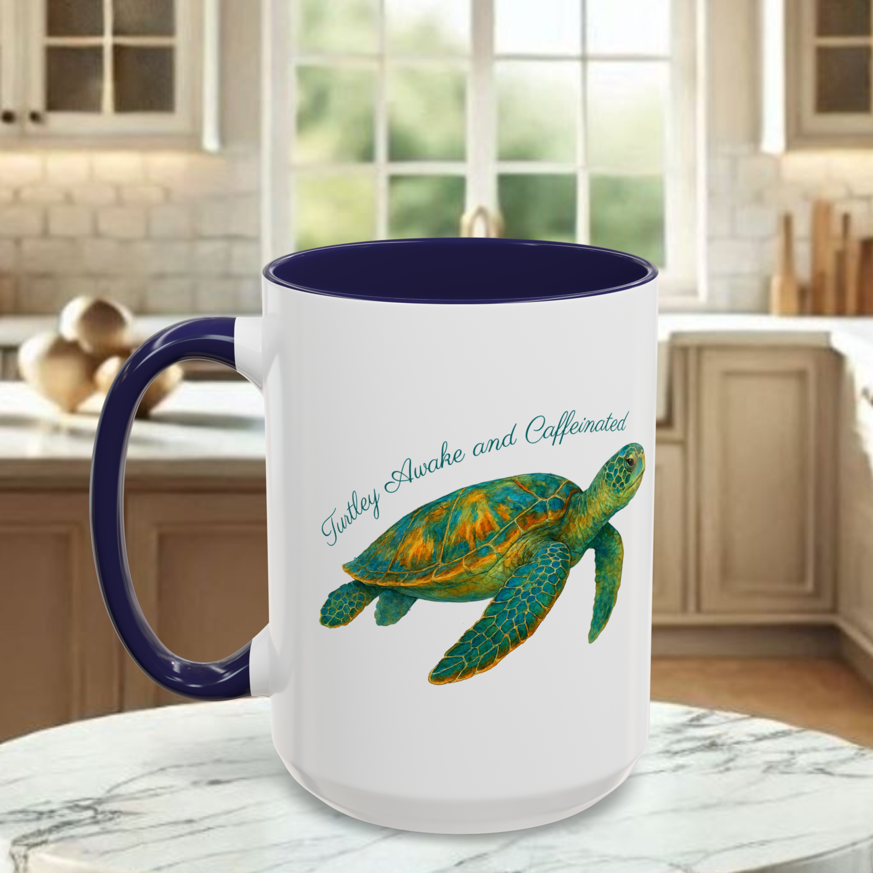 Turtley Awake and Caffeinated Coffee Mug (11, 15oz) product thumbnail image Turtley Awake and Caffeinated Coffee Mug (11, 15oz) product thumbnail image