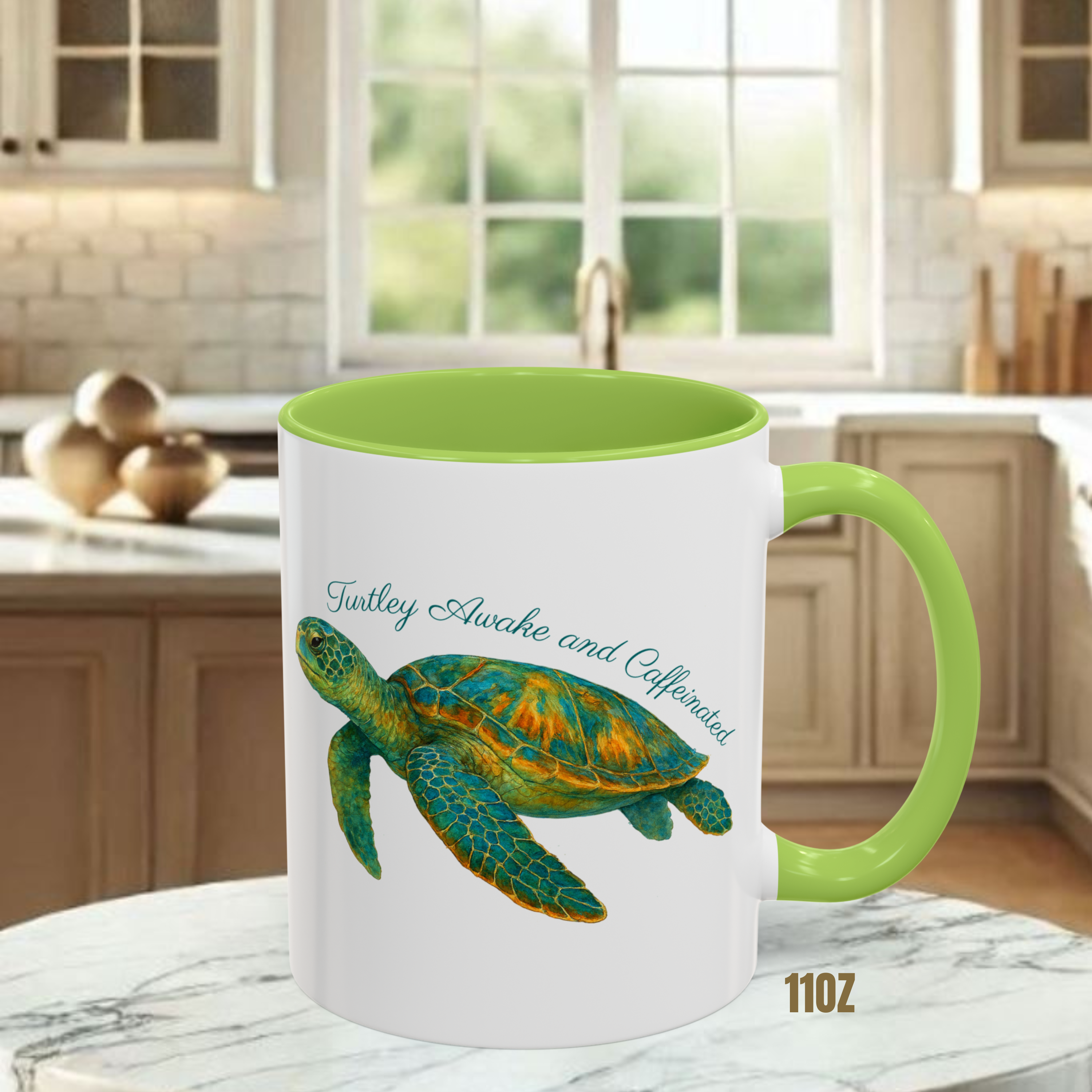 Turtley Awake and Caffeinated Coffee Mug (11, 15oz) product thumbnail image