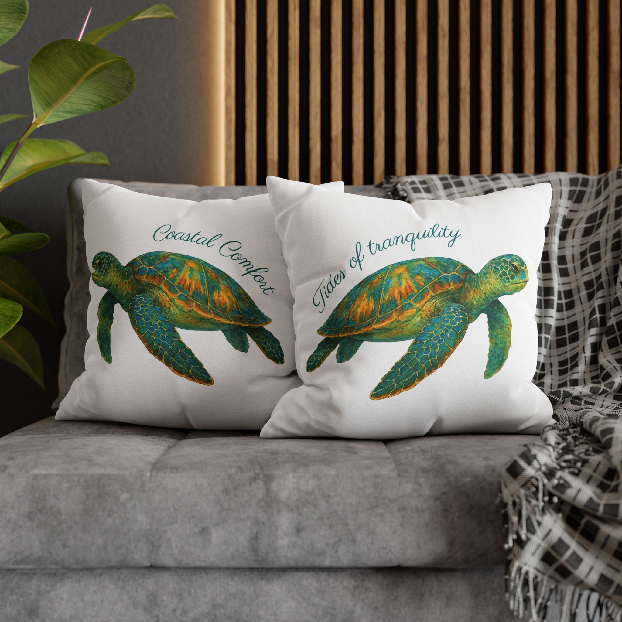 Tides of Tranquility Beach House Turtle Pillow, 4 sizes product thumbnail image Tides of Tranquility Beach House Turtle Pillow, 4 sizes product thumbnail image