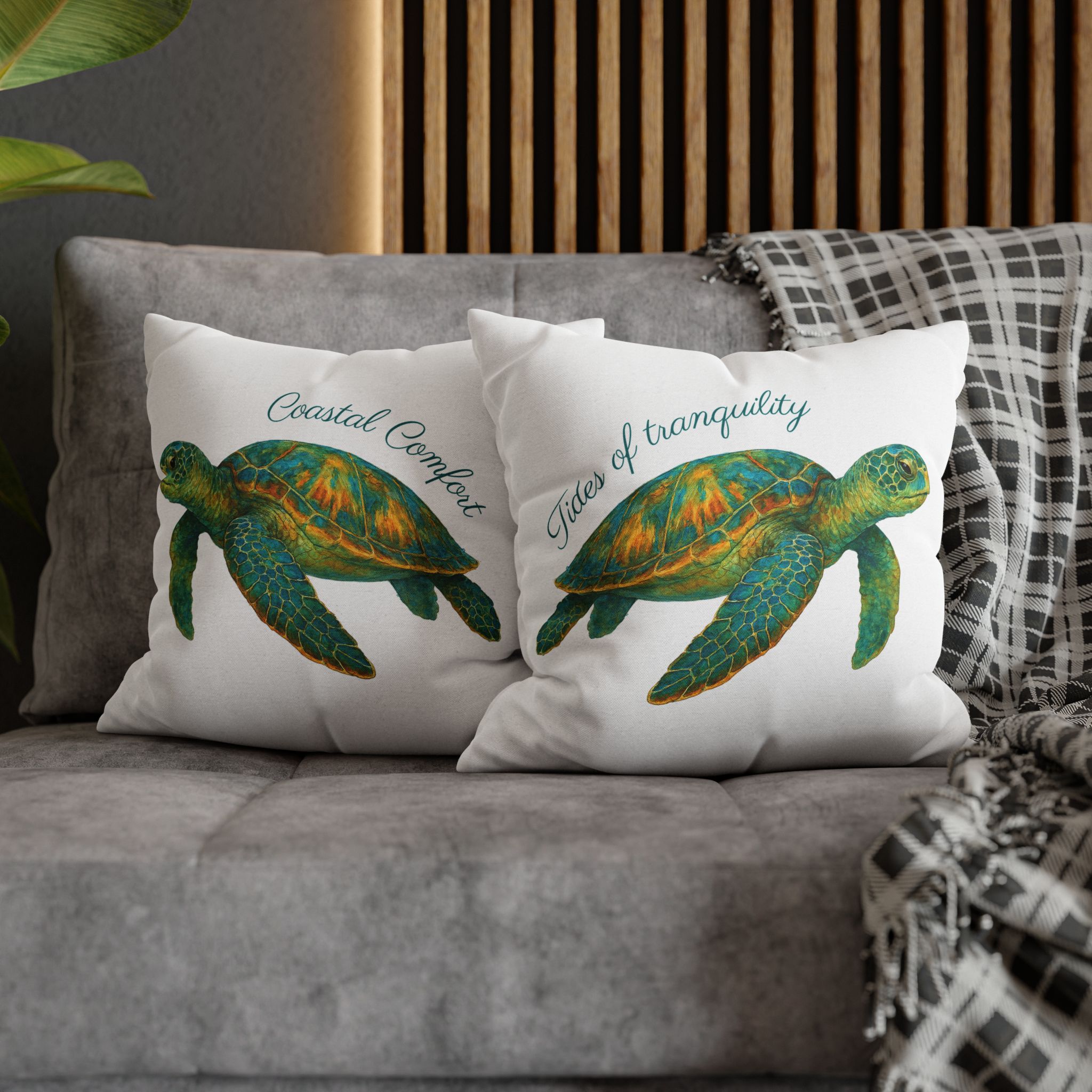 Tides of Tranquility Beach House Turtle Pillow, 4 sizes product thumbnail image Tides of Tranquility Beach House Turtle Pillow, 4 sizes product thumbnail image